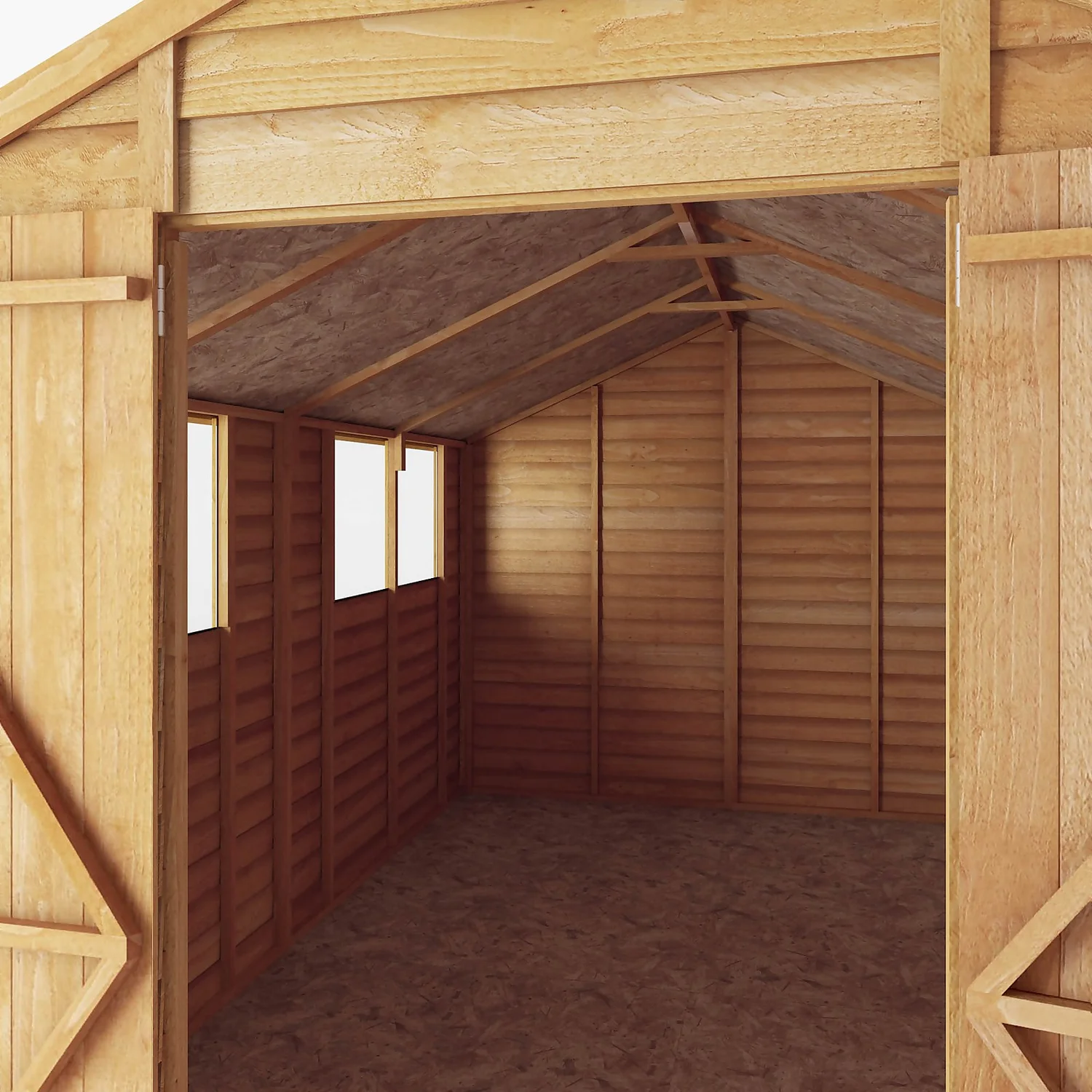 Mercia 12 X 8ft Overlap Double Door Apex Shed - Image 4