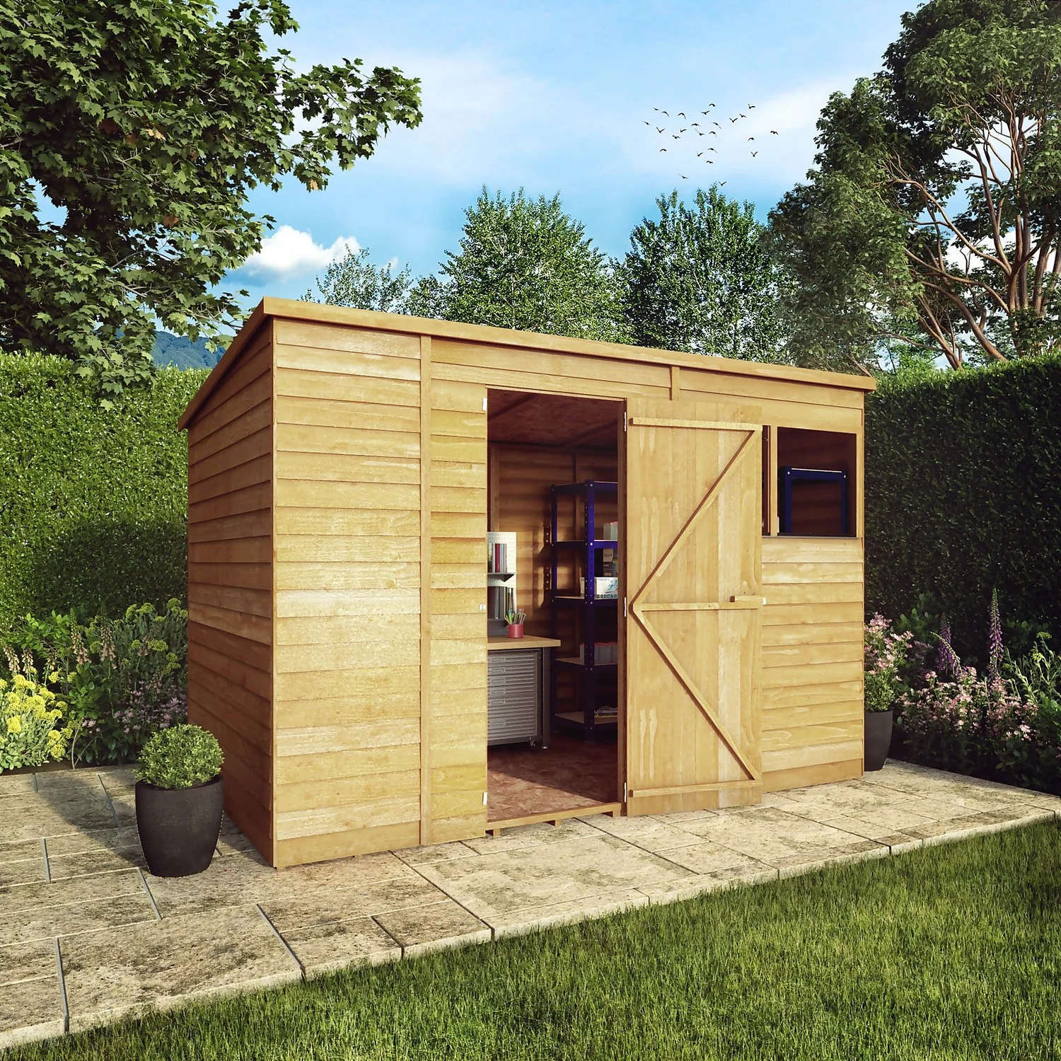 Mercia 10 X 6ft Overlap Pent Shed - Image 2