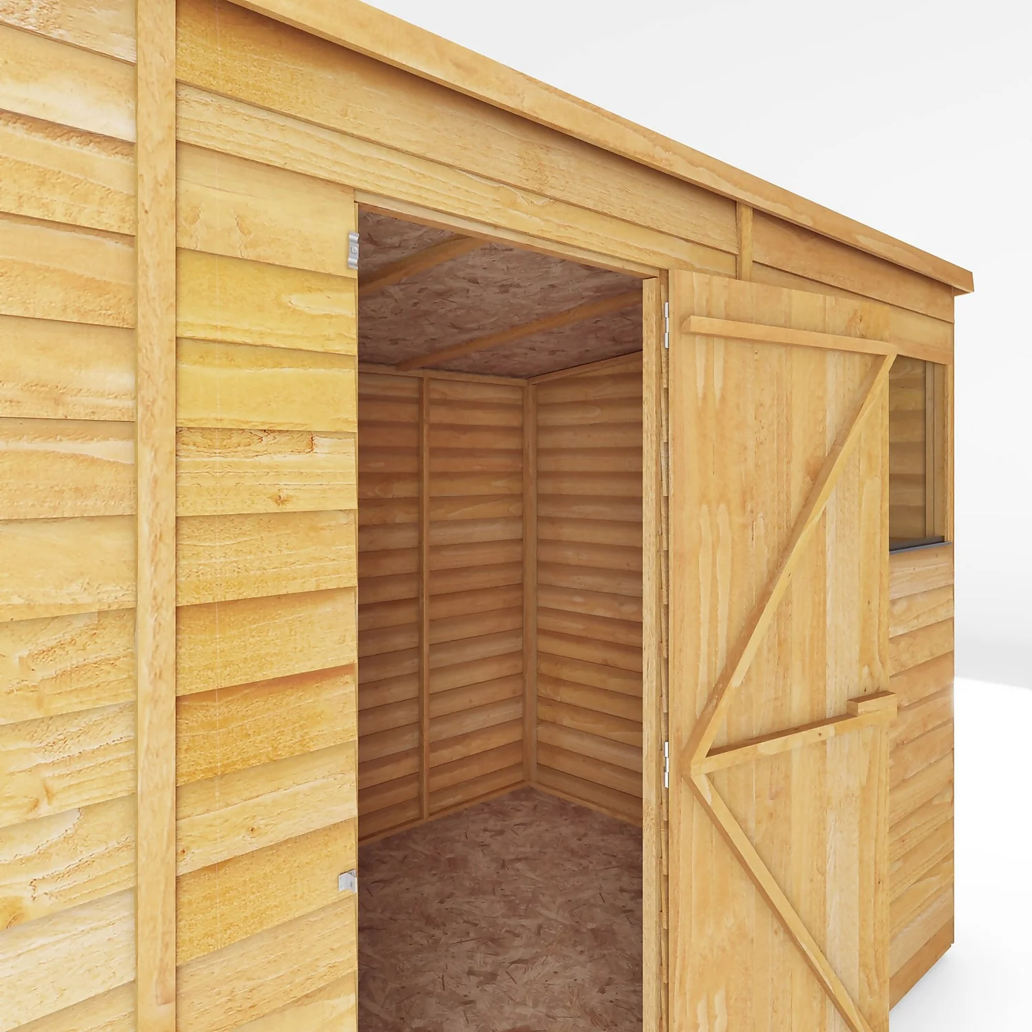 Mercia 10 X 6ft Overlap Pent Shed - Image 3