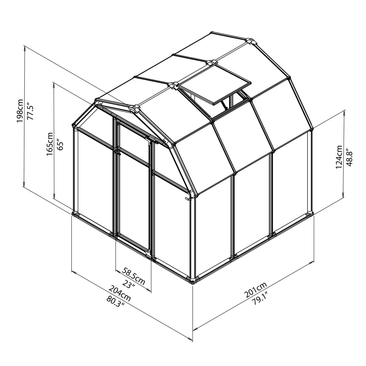 Palram 6 X 6ft Canopia Eco Grow Greenhouse - Green - Image 7