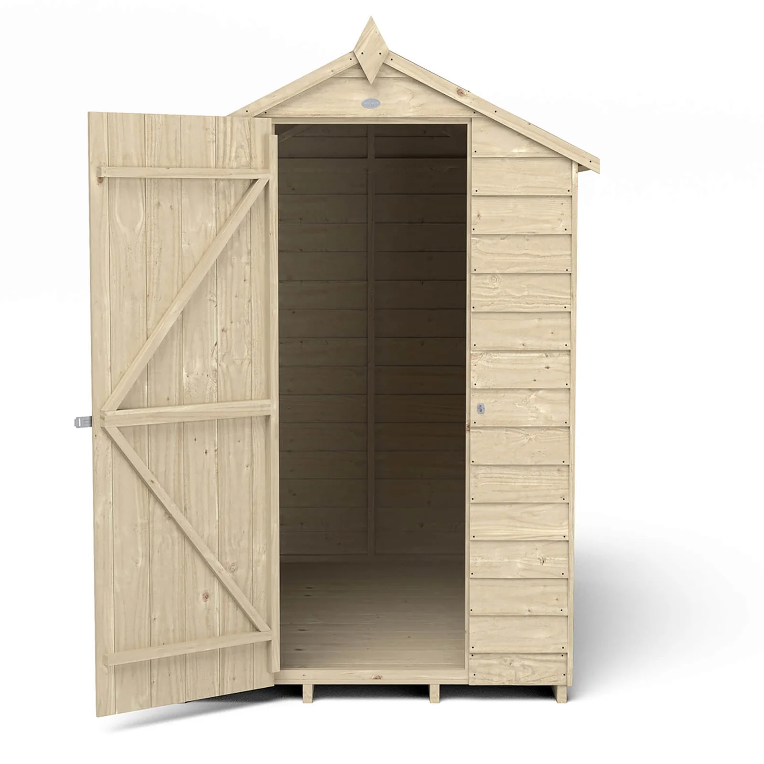 Forest Overlap 6 X 4ft Pressure Treated Apex Shed - No Window - Image 4