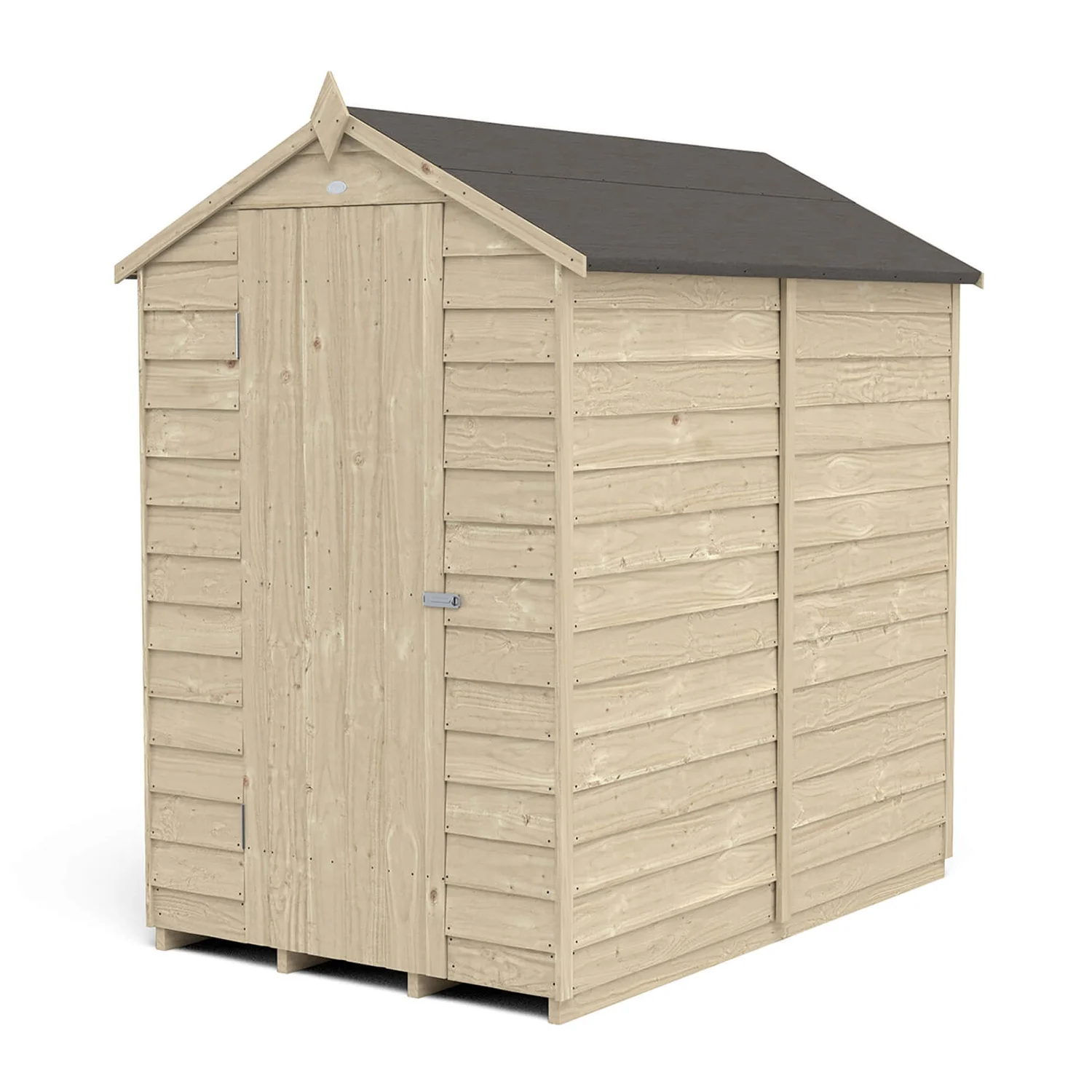 Forest Overlap 6 X 4ft Pressure Treated Apex Shed - No Window