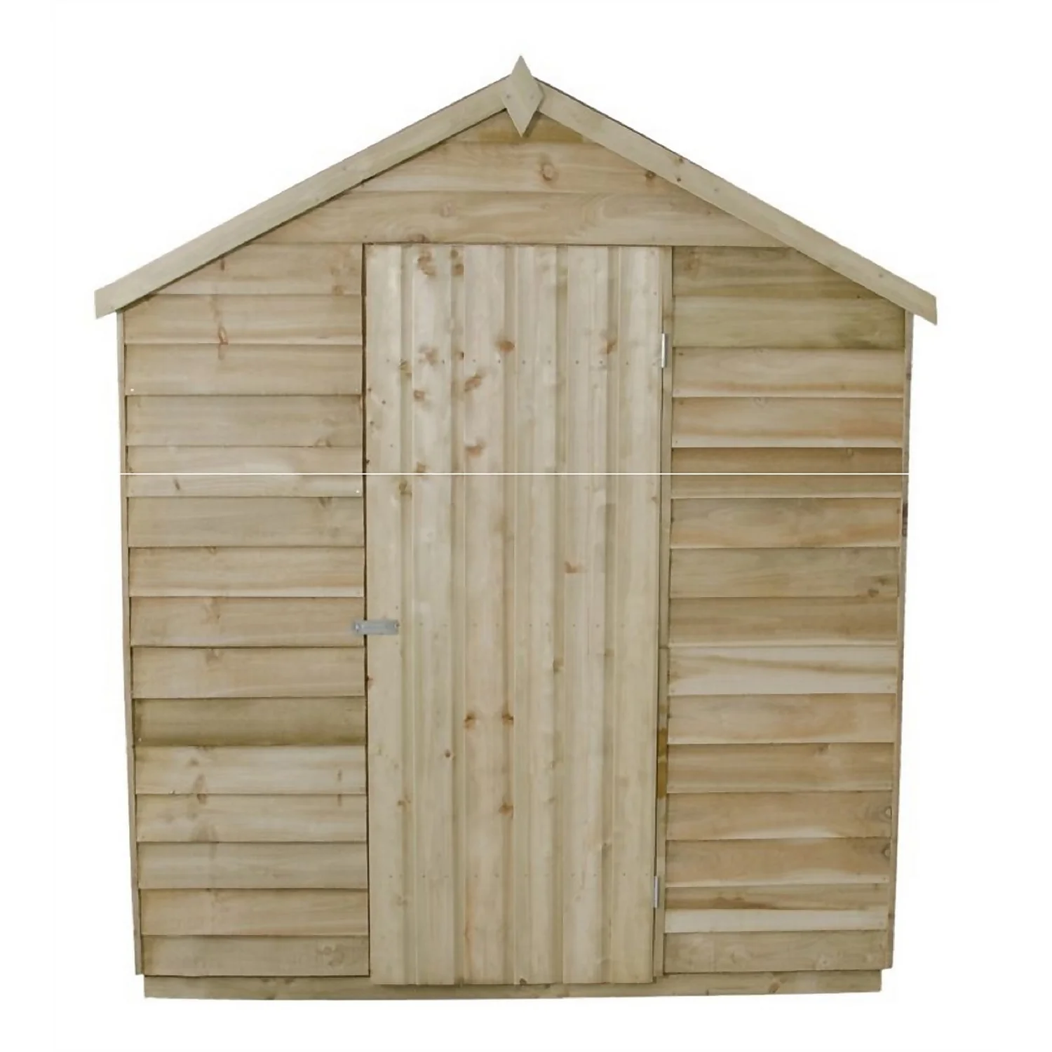 8x6ft Forest Natural Timber Overlap Apex Pressure Treated Wooden Shed - Image 2