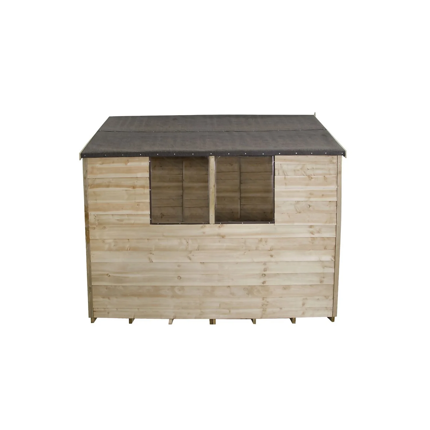 8x6ft Forest Natural Timber Overlap Apex Pressure Treated Wooden Shed - Image 7