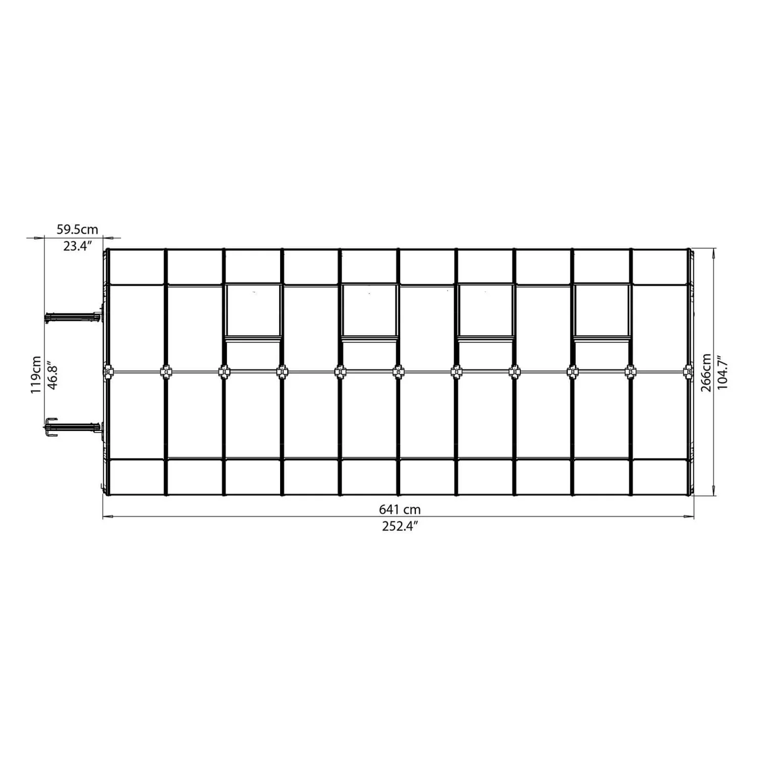 Palram 8 X 20ft Canopia Hobby Gardener Greenhouse - Green - Image 4