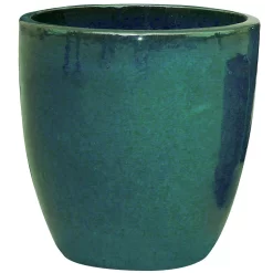 Chiswick Egg Garden Planter In Dark Green - 27cm