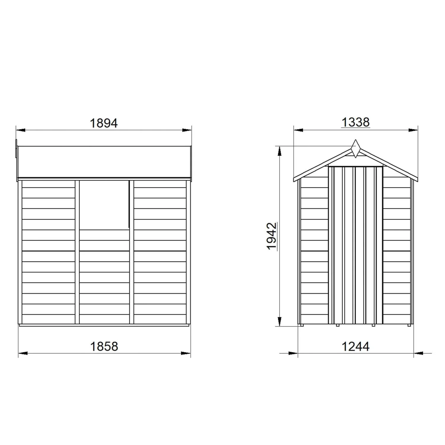 Forest 6 X 4ft Overlap Pressure Treated Apex Shed - Incl. Installation - Image 9