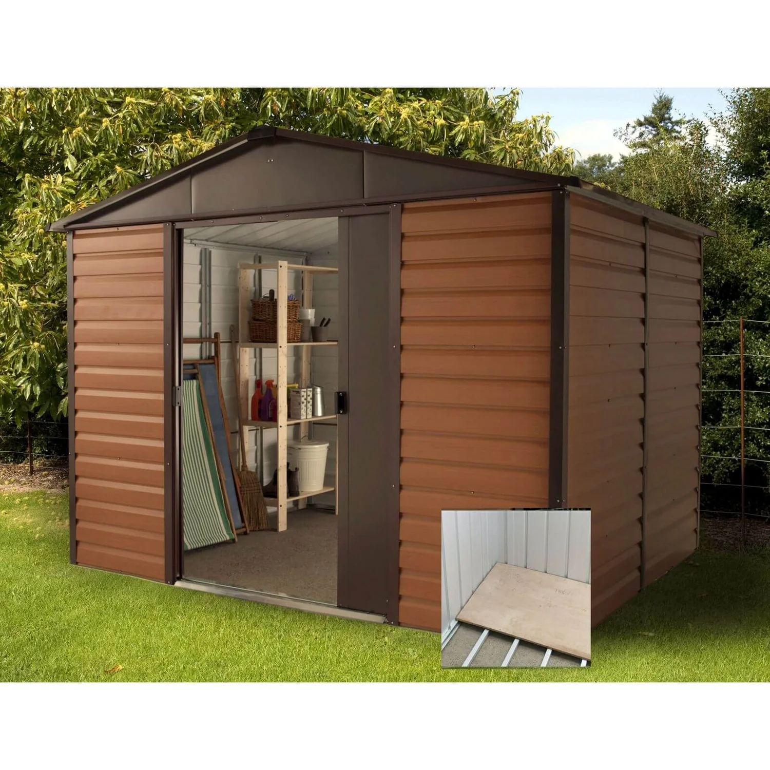 Yardmaster 10x12ft Woodgrain Shed & Floor Frame