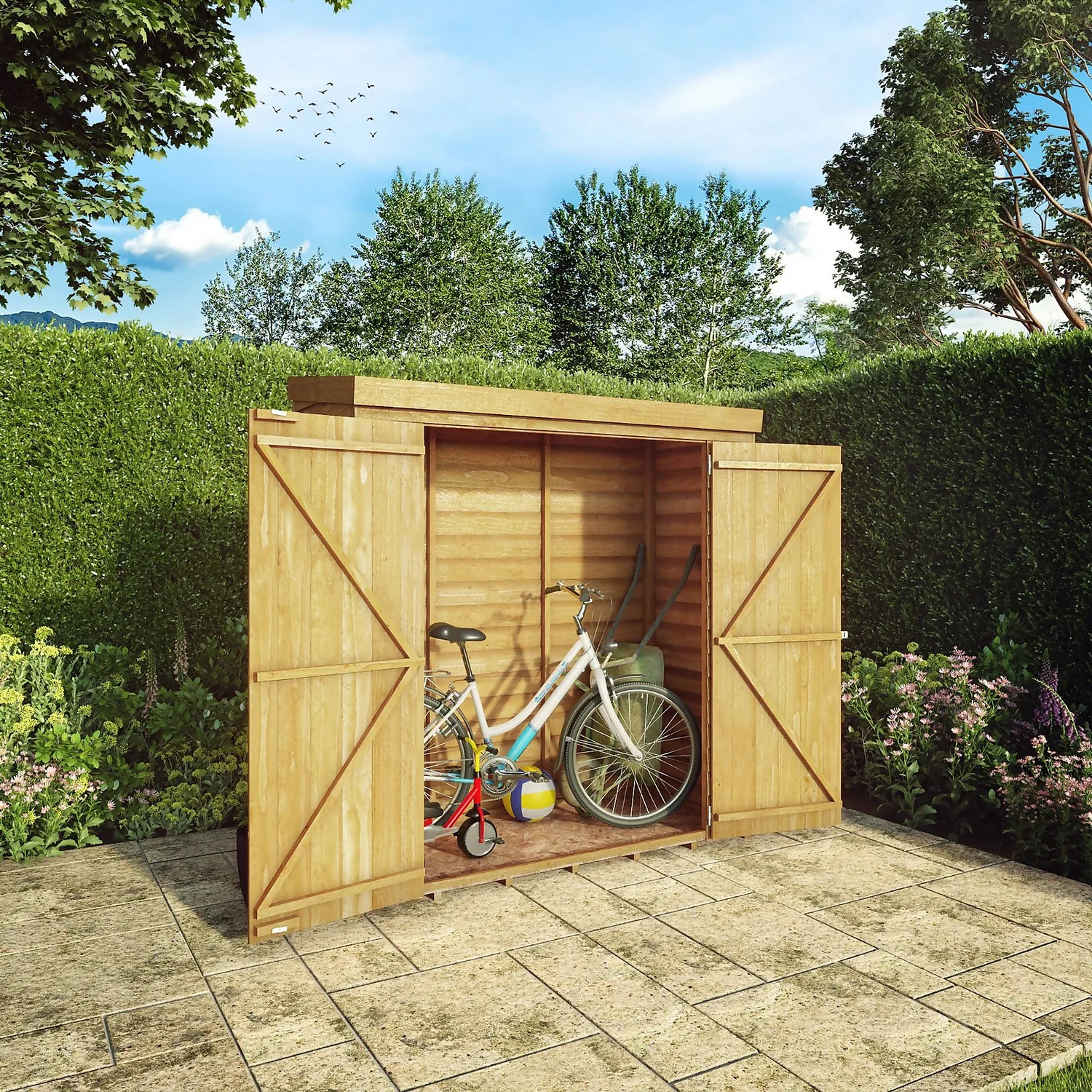 6x3ft Mercia Overlap Pent Storage - Image 2