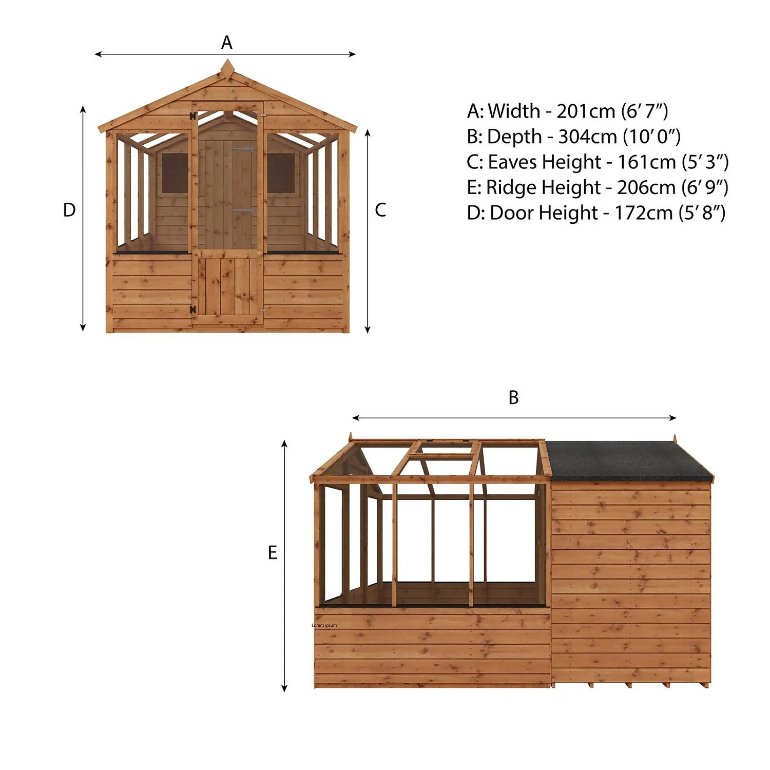 Mercia 10 X 6ft Traditional Apex Greenhouse Combi - Image 10