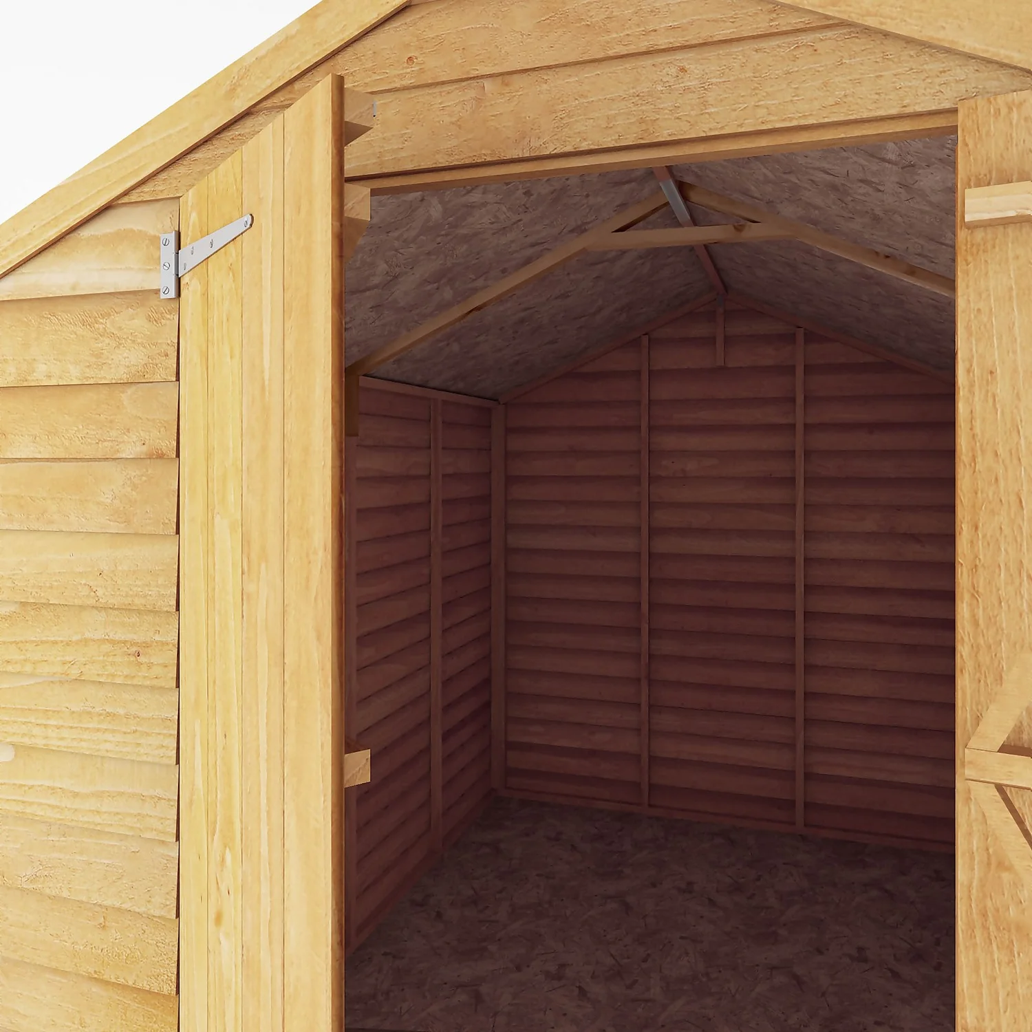 Mercia 8 X 6ft Overlap Double Door Apex Windowless Shed - Image 3