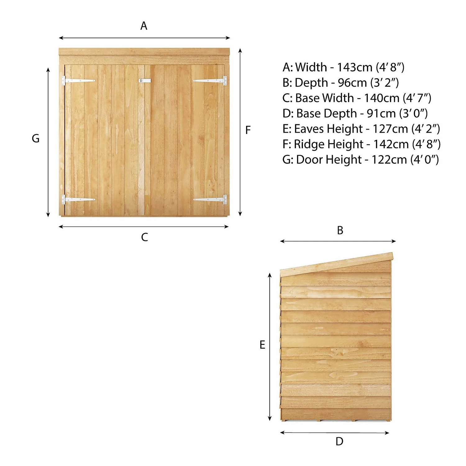 Mercia Overlap Pent Mowerstore 3x5ft - Image 10
