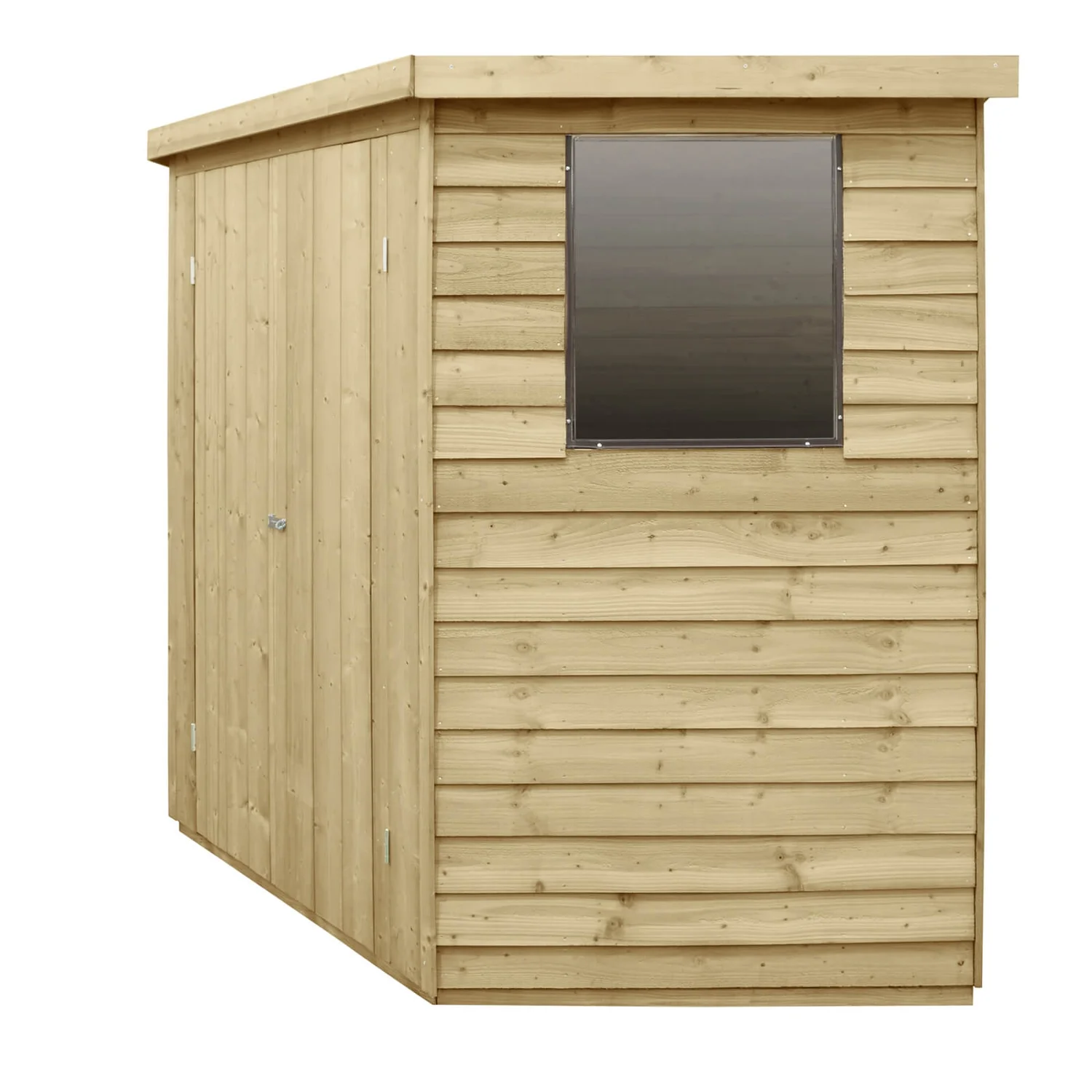 7x7ft Forest Overlap Pressure Treated Corner Shed - Incl. Installation - Image 2