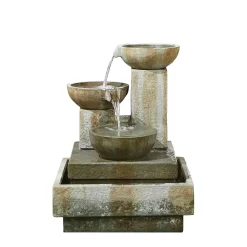 Stylish Fountains Patina Bowls Water Feature