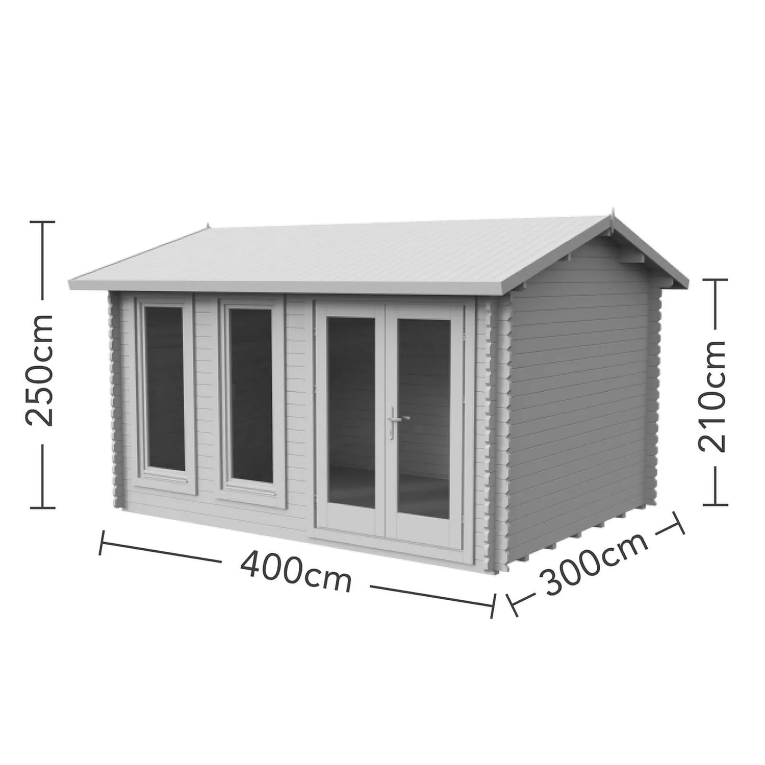 Chiltern 4.0m X 3.0m Log Cabin Double Glazed 24kg Felt, Plus Underlay - Image 7