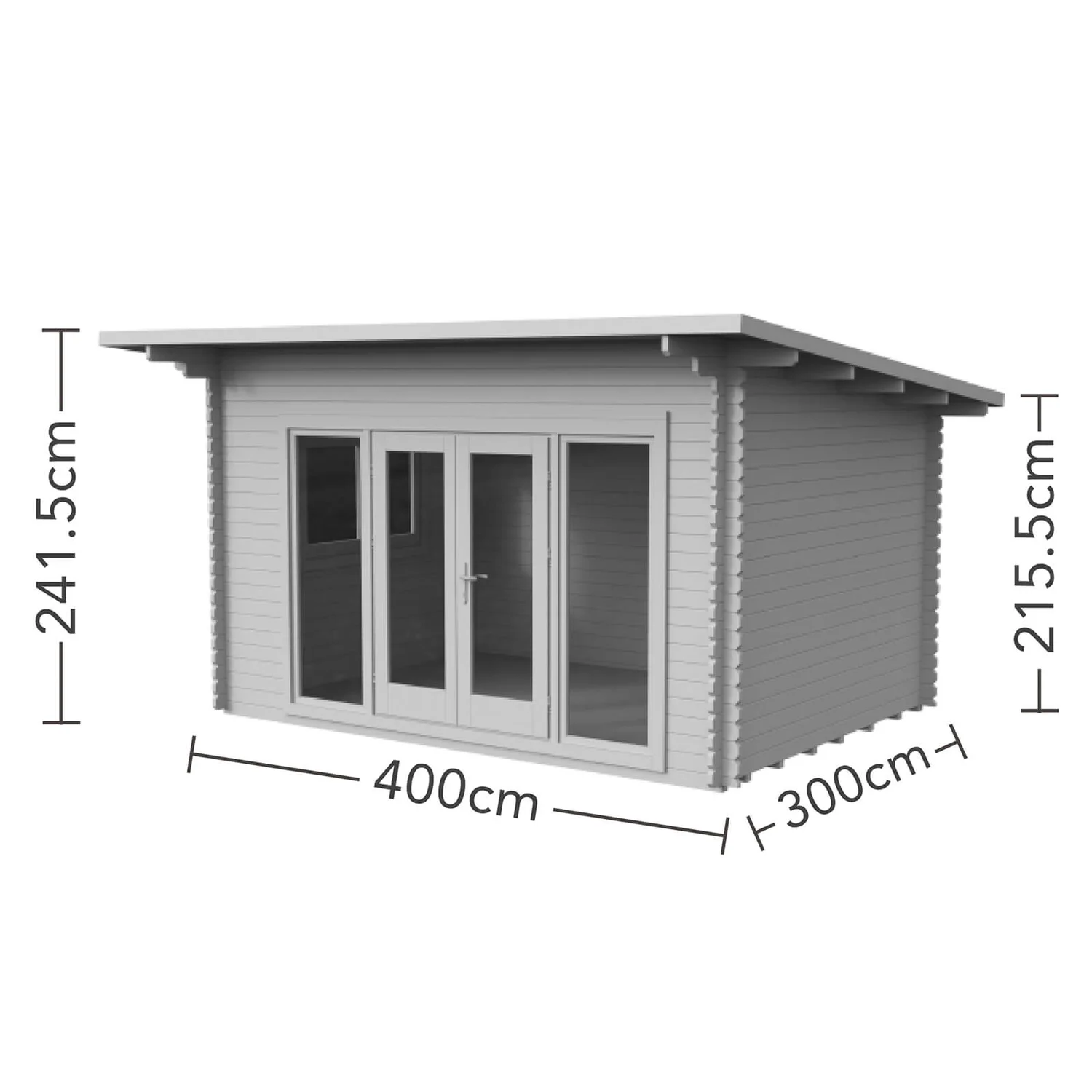 Forest Melbury 4.0m X 3.0m Log Cabin Double Glazed 34kg Polyester Felt, Plus Underlay - Installation Included - Image 8