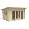 Forest Melbury 4.0m X 3.0m Log Cabin Double Glazed 34kg Polyester Felt, Plus Underlay - Installation Included