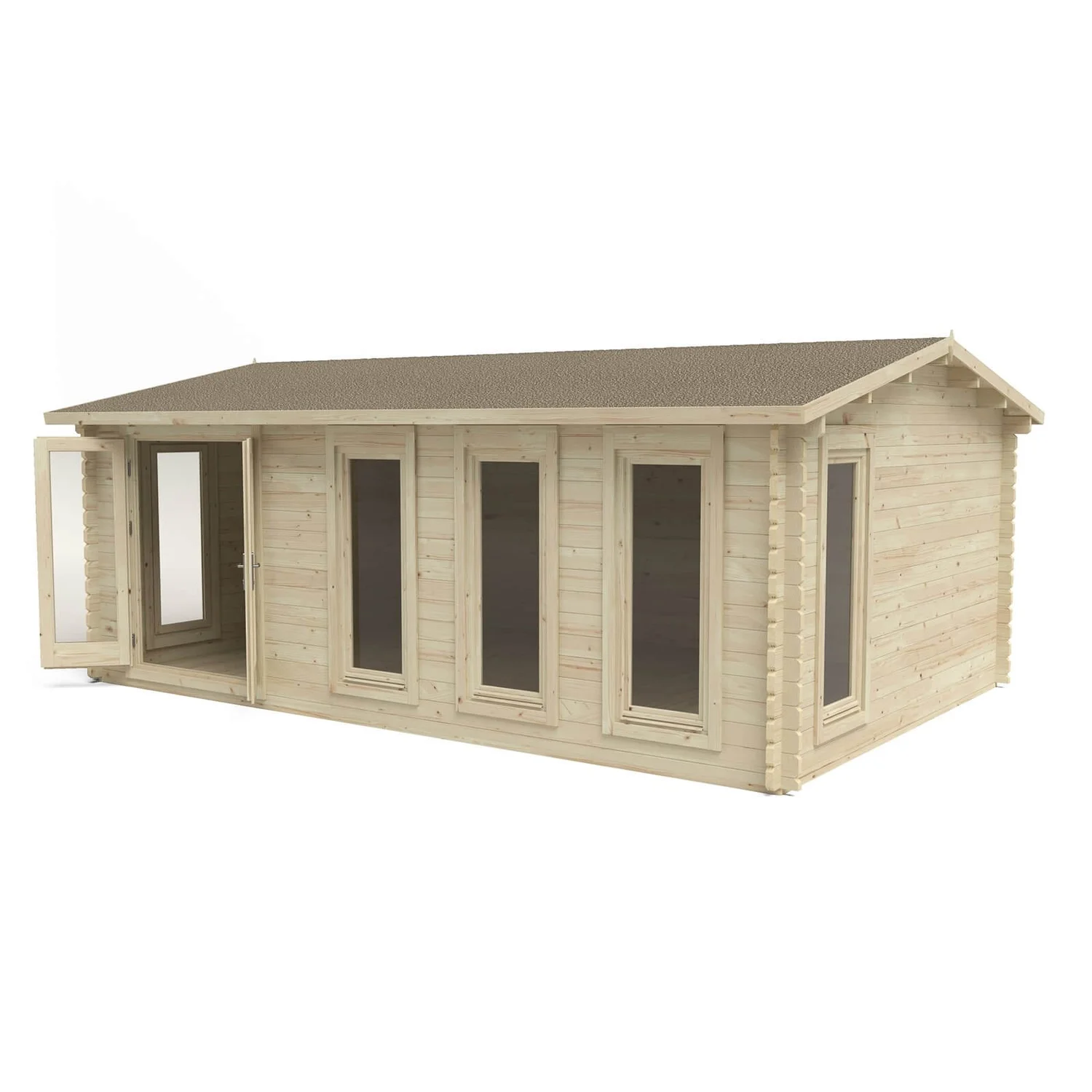 Blakedown 6m X 4m Log Cabin Double Glazed 24kg Polyester Felt, No Underlay - Installation Included - Image 2