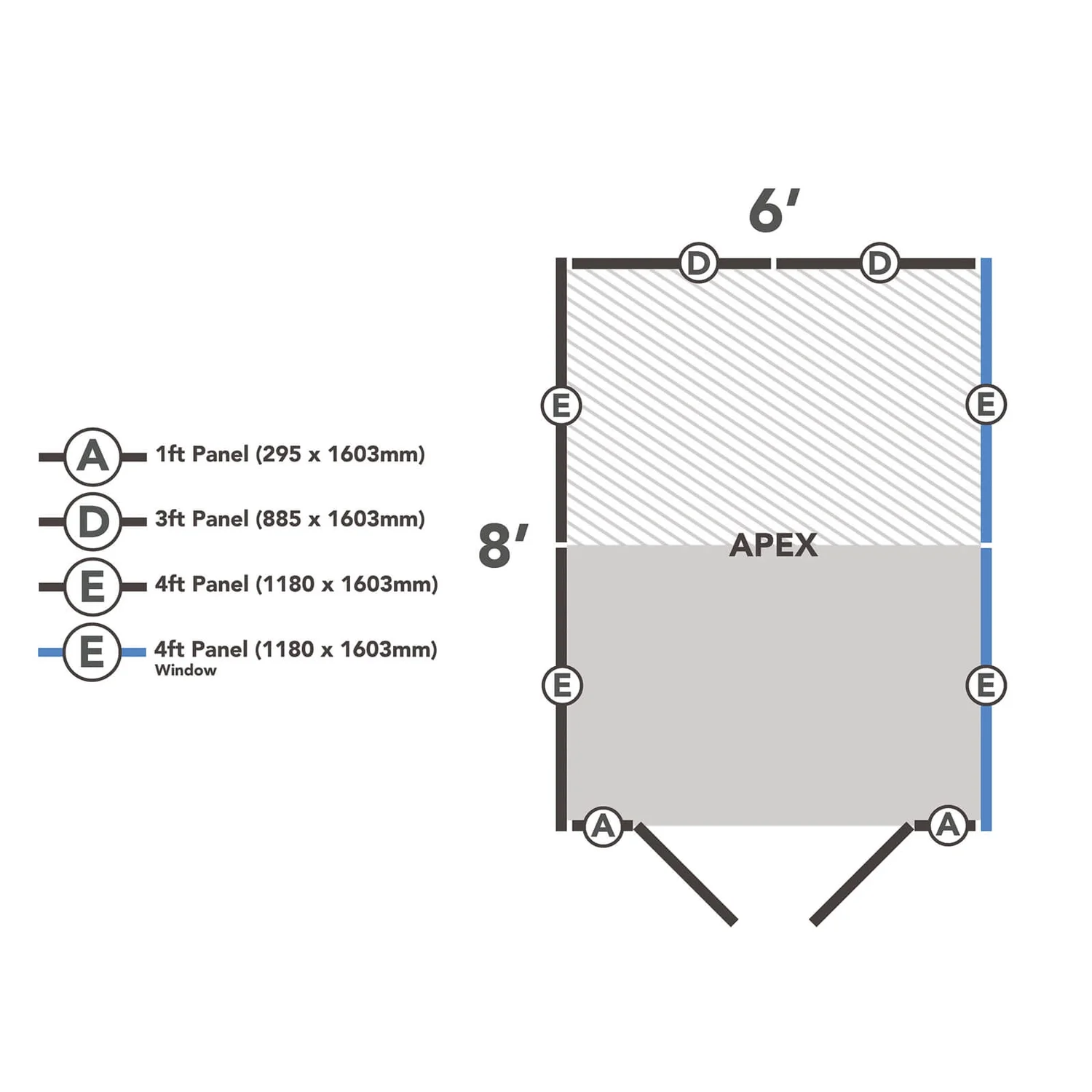 Forest 6 X 4ft Overlap Pressure Treated Apex Shed - Double Door 4 Windows - Incl. Installation - Image 9
