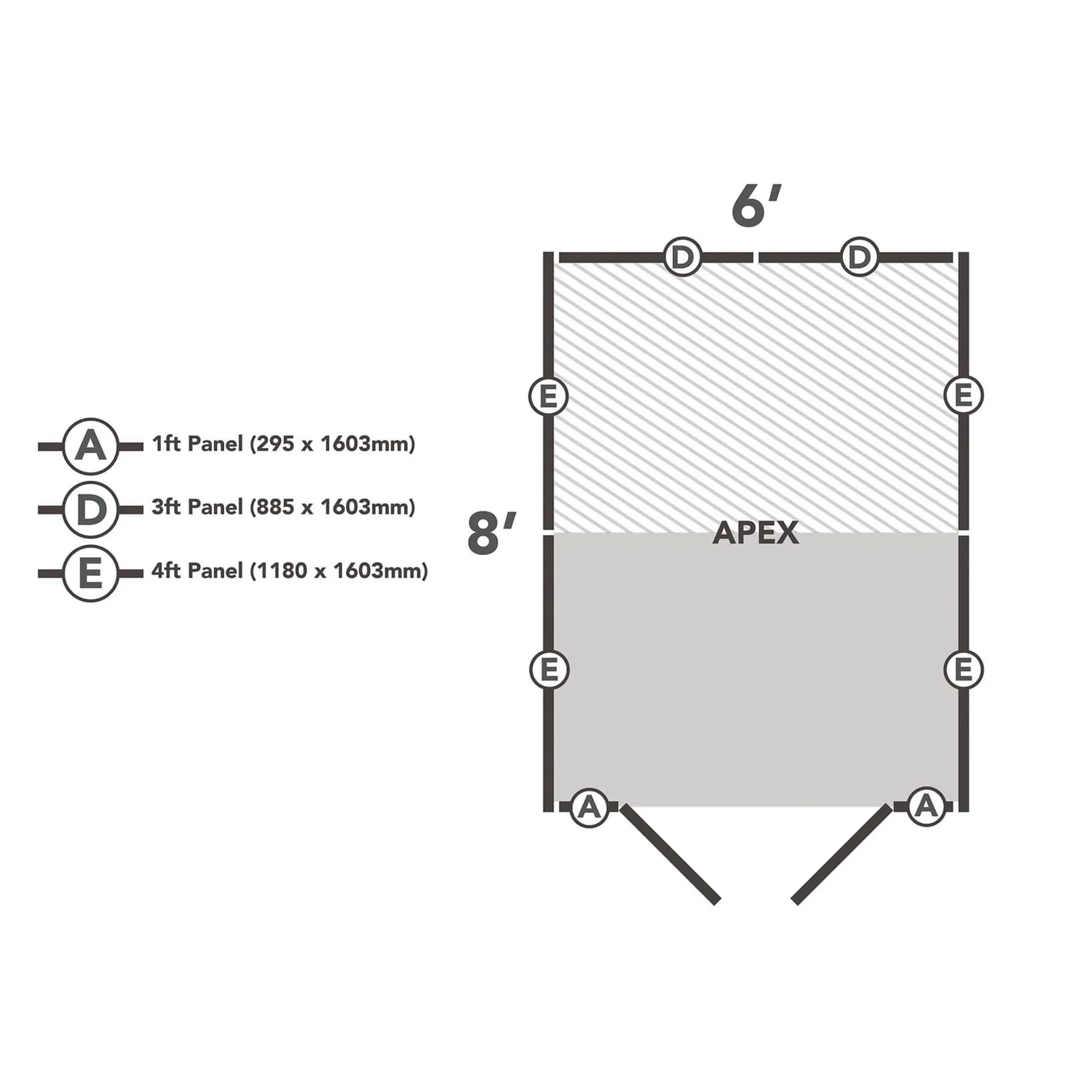 Forest 8 X 6ft Overlap Pressure Treated Apex Shed - Double Door No Windows - Incl. Installation - Image 8