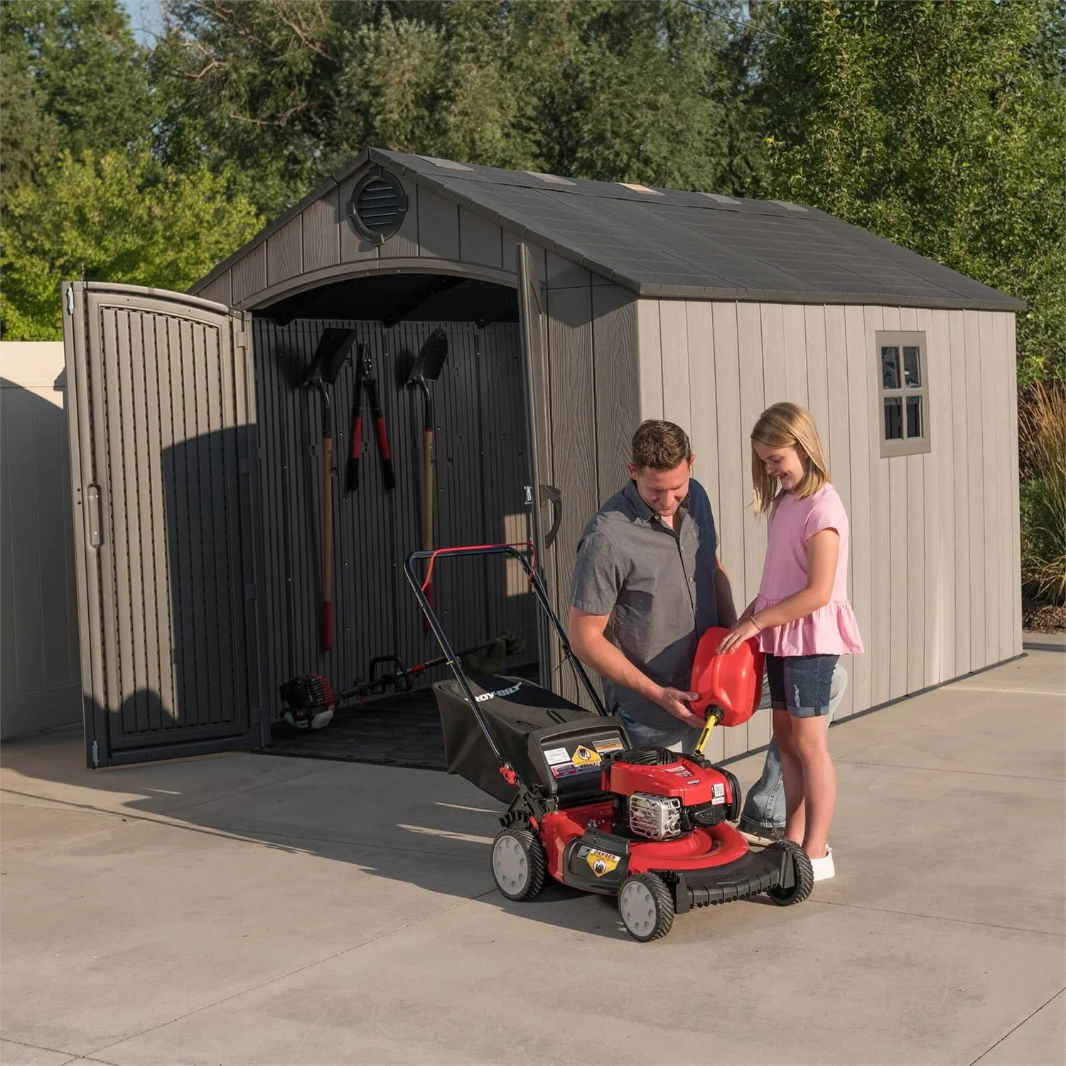 Lifetime 8x12.5 Ft Rough Cut Outdoor Storage Shed - Image 3