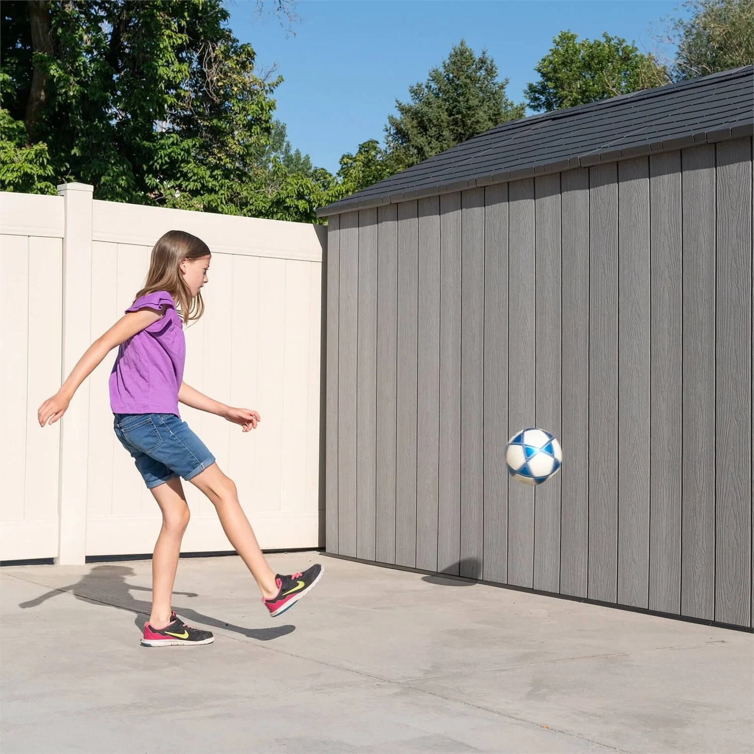 Lifetime 8x12.5 Ft Rough Cut Outdoor Storage Shed - Image 4