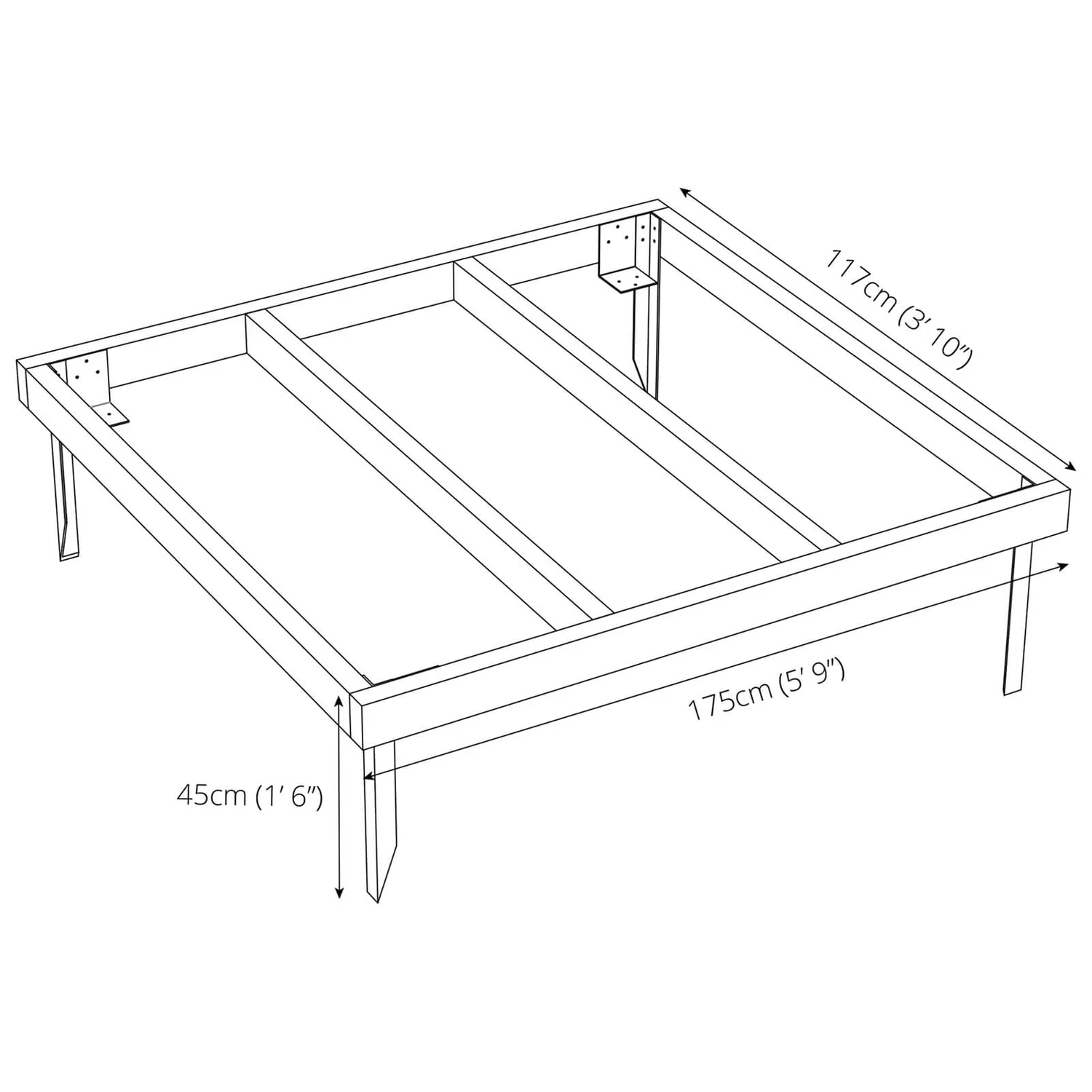 Mercia 6x4ft Pressure Treated Wooden Shed Base - Image 6