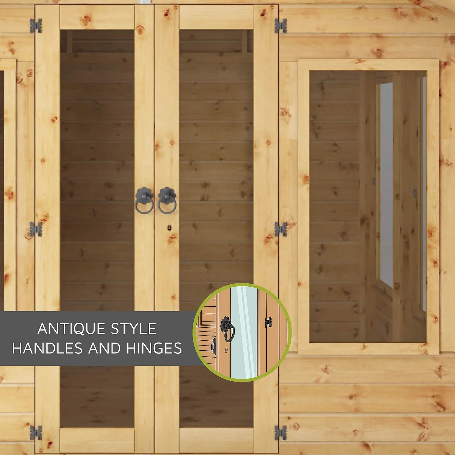 Country Living Tuxford 12 X 8ft Premium Traditional Summerhouse Painted + Installation - Aurora Green - Image 5