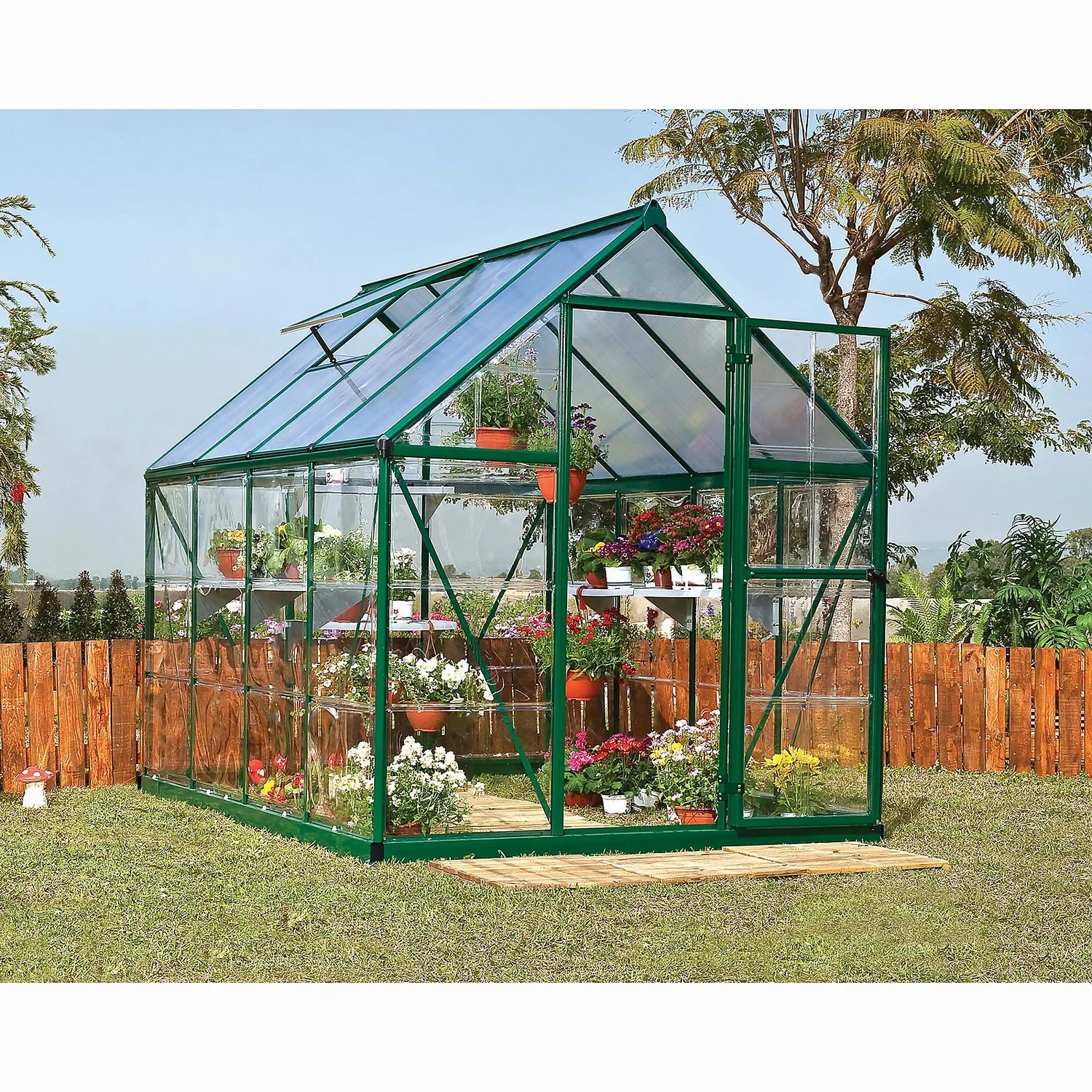 Palram Canopia Hybrid 6 X 8ft Green Greenhouse - Image 2