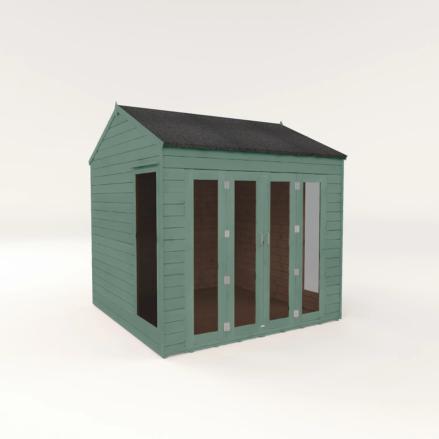 Country Living Hawksworth 8 X 8ft Summerhouse Painted + Installation - Aurora Green