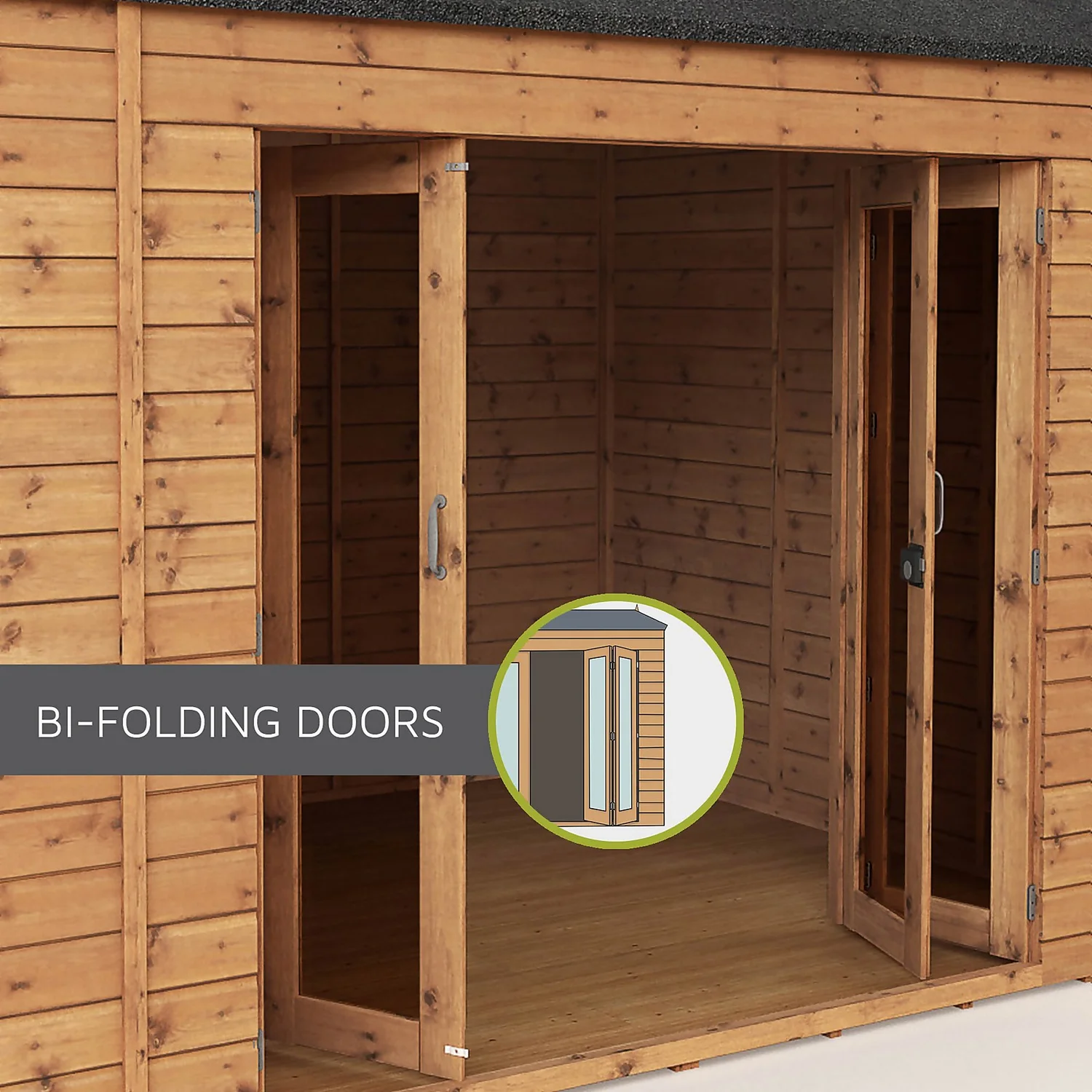 Country Living Hawksworth 10 X 8ft Summerhouse Painted + Installation - Aurora Green - Image 5