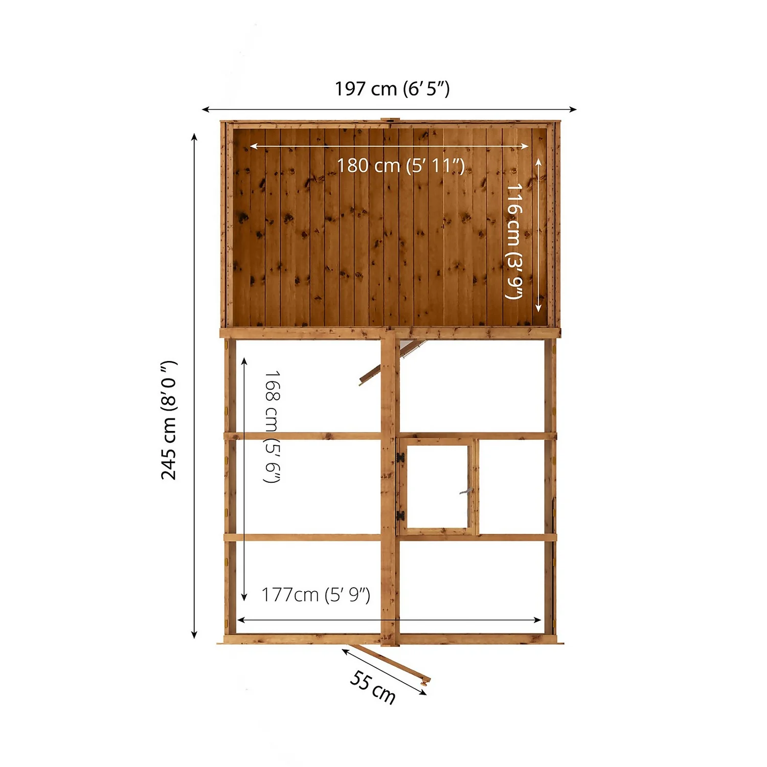 Country Living Grassthorpe 10 X 6ft Traditional Apex Greenhouse Combi Shed Painted + Installation - Aurora Green - Image 7