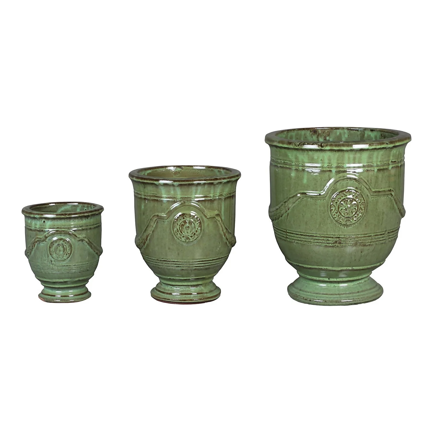Regent Glazed Urn Planter - 28cm - Image 6