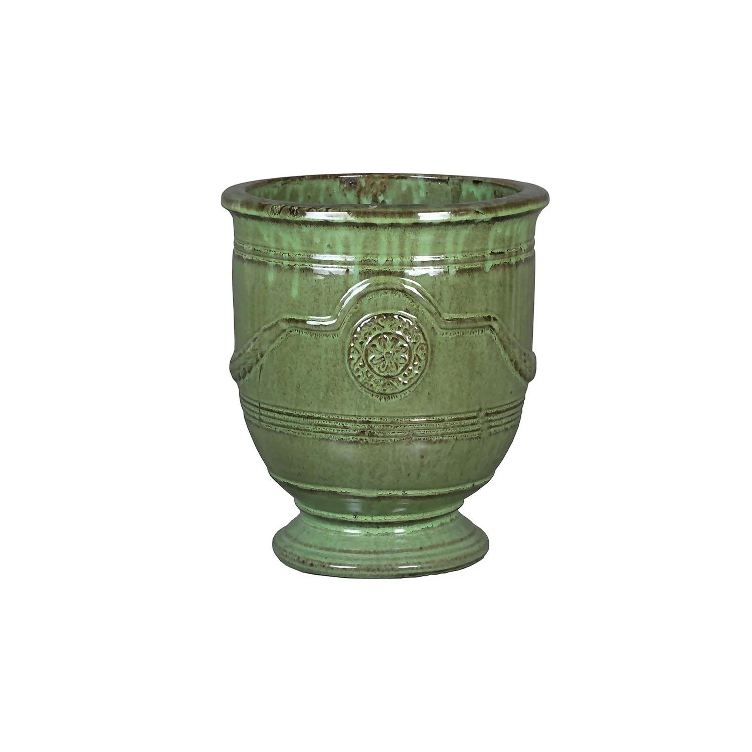 Regent Glazed Urn Planter - 28cm - Image 3