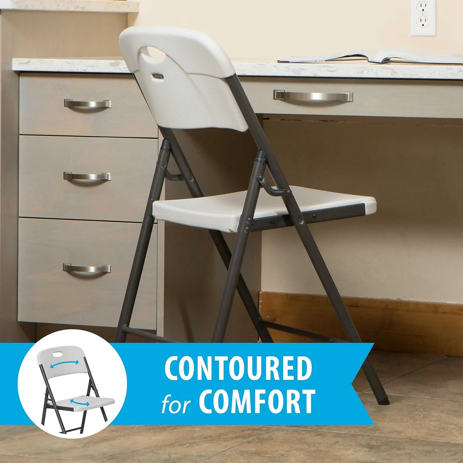 Lifetime Blow Moulded Folding Chair - Image 4