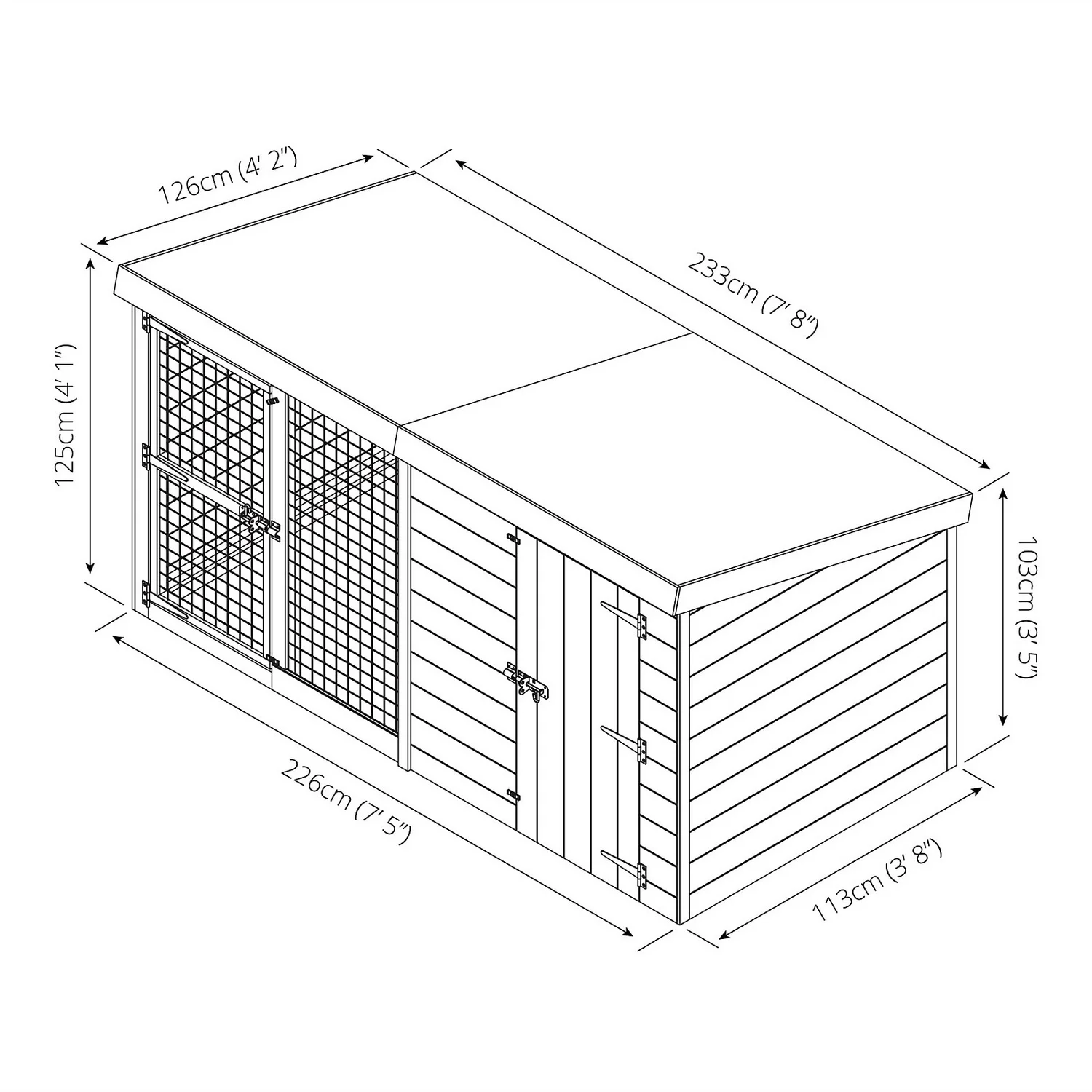 Mercia 8 X 4 Dog Kennel & Run - Including Installation - Image 7