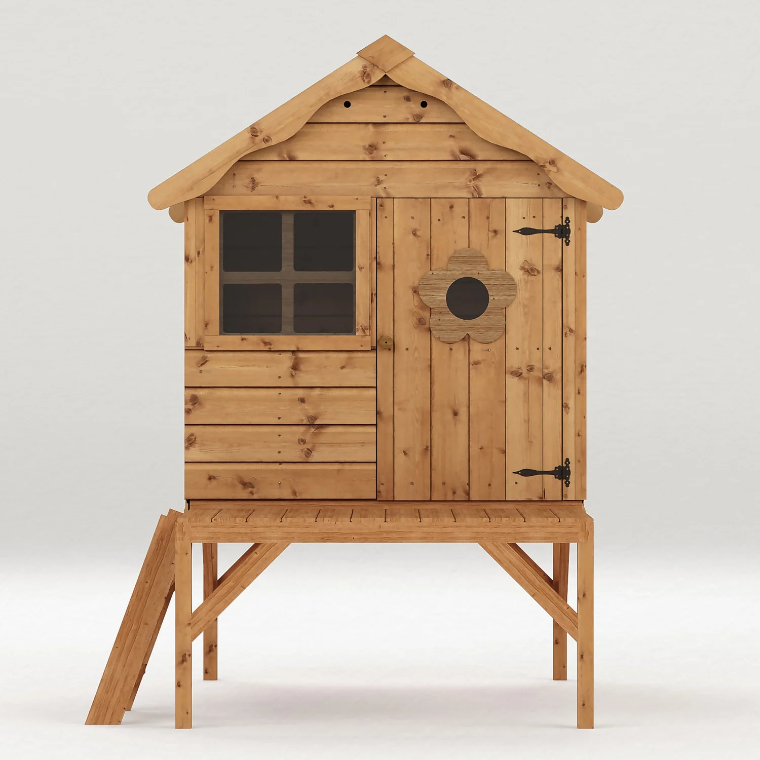 Mercia 4 X 7ft Snug Wooden Playhouse With Tower - Image 3
