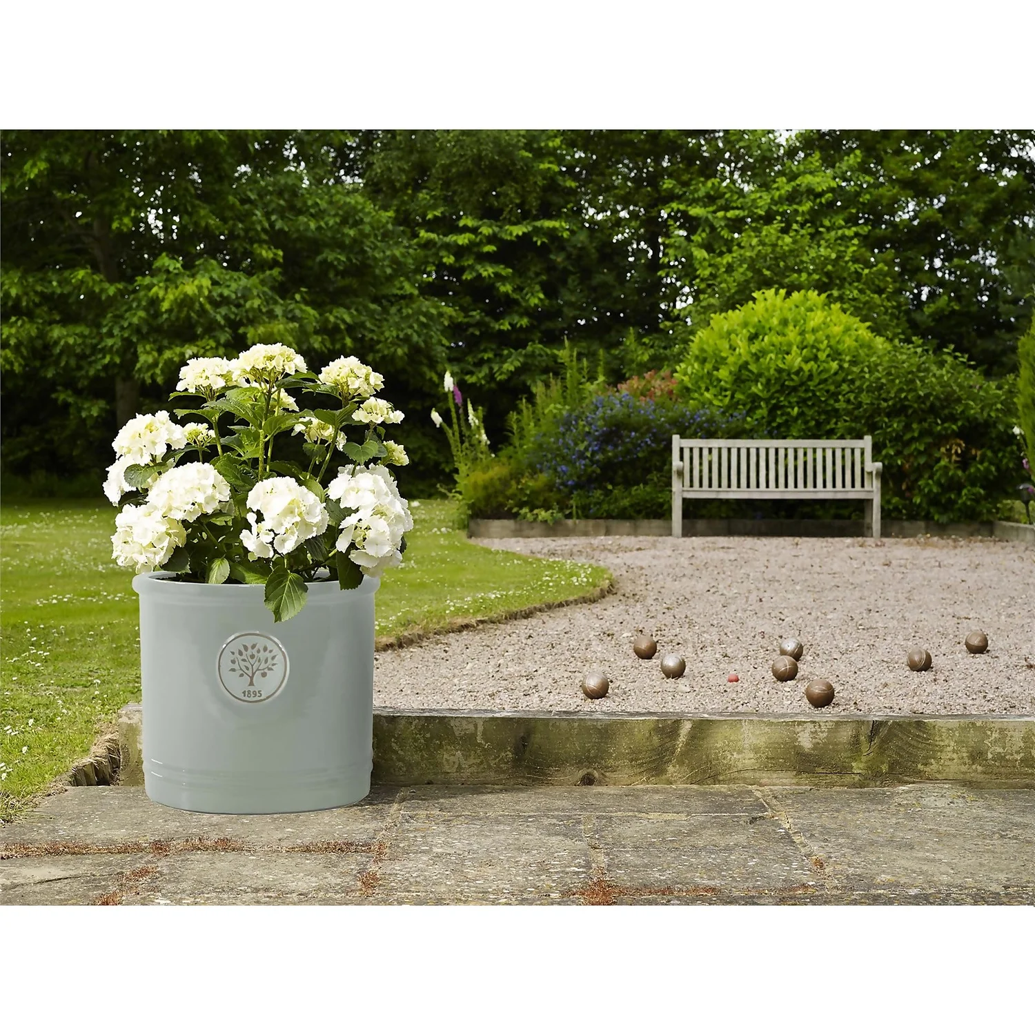 Glazed Heritage Duck Egg Cylinder - 38cm - Image 2