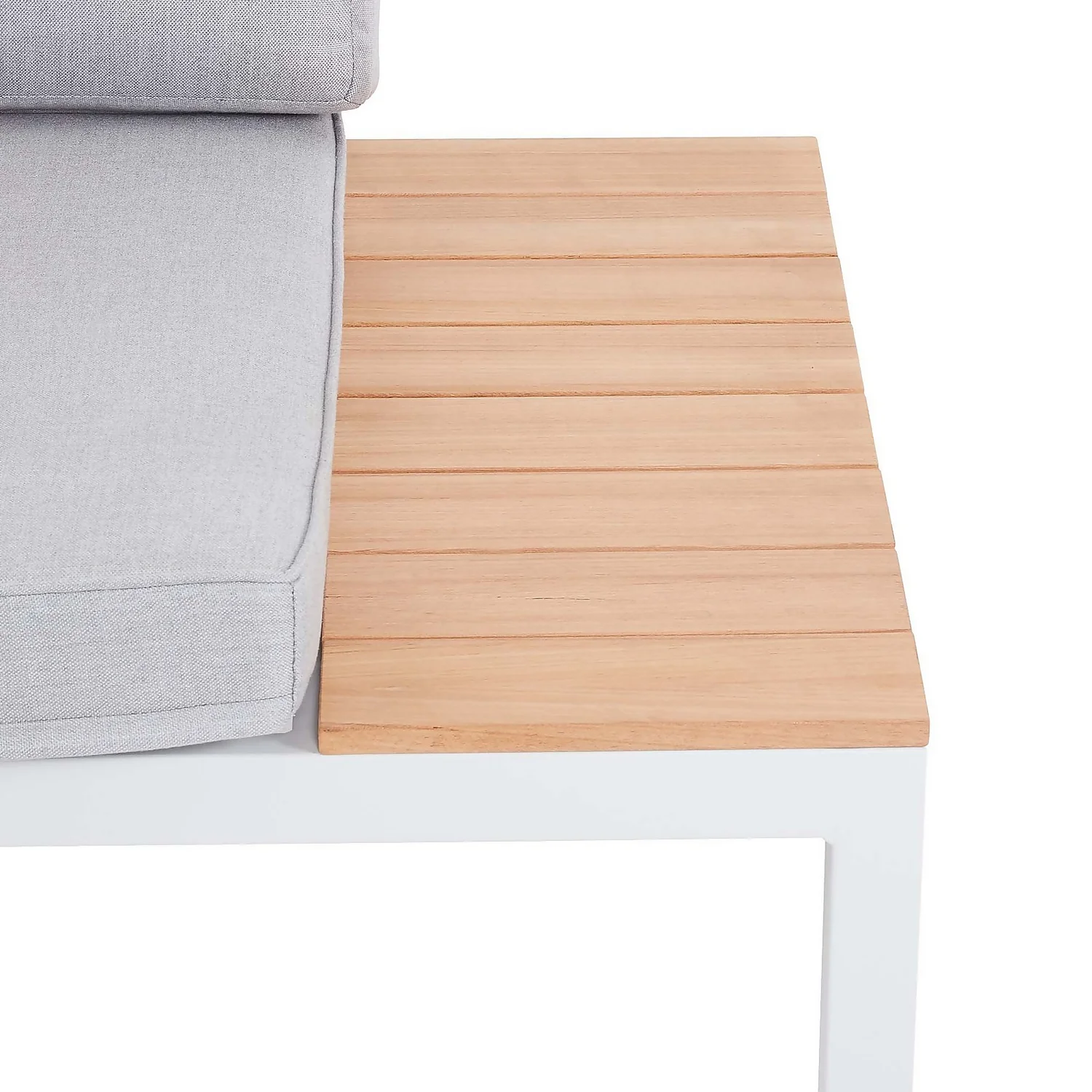 Spirit Metal Garden Corner Sofa Set - Grey - Image 8