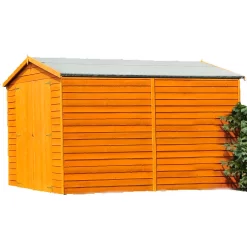 Shire 10 X 6ft Shed Overlap Double Door - No Windows