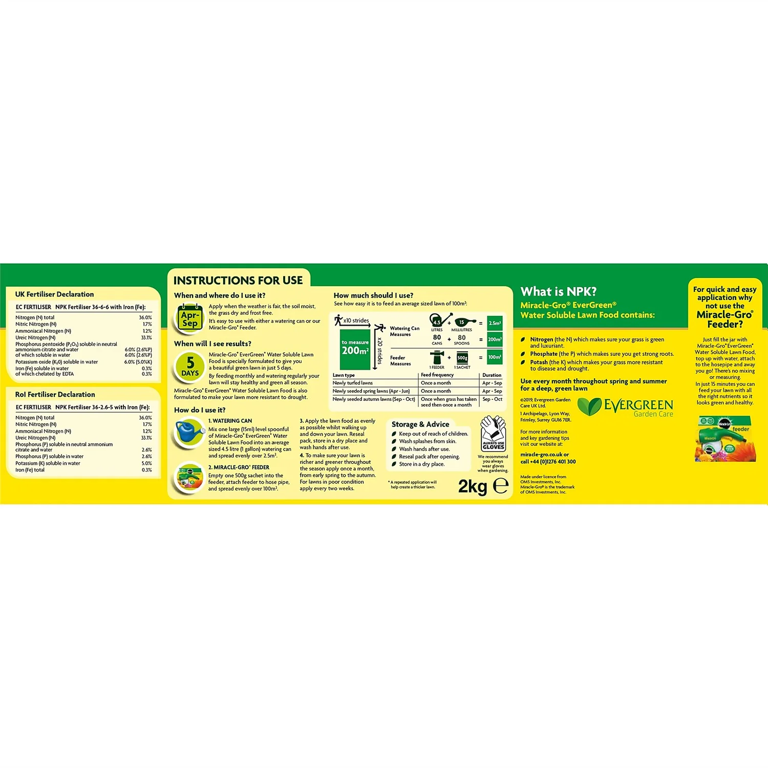 Miracle-Gro EverGreen Water Soluble Lawn Food - 400m² - Image 2