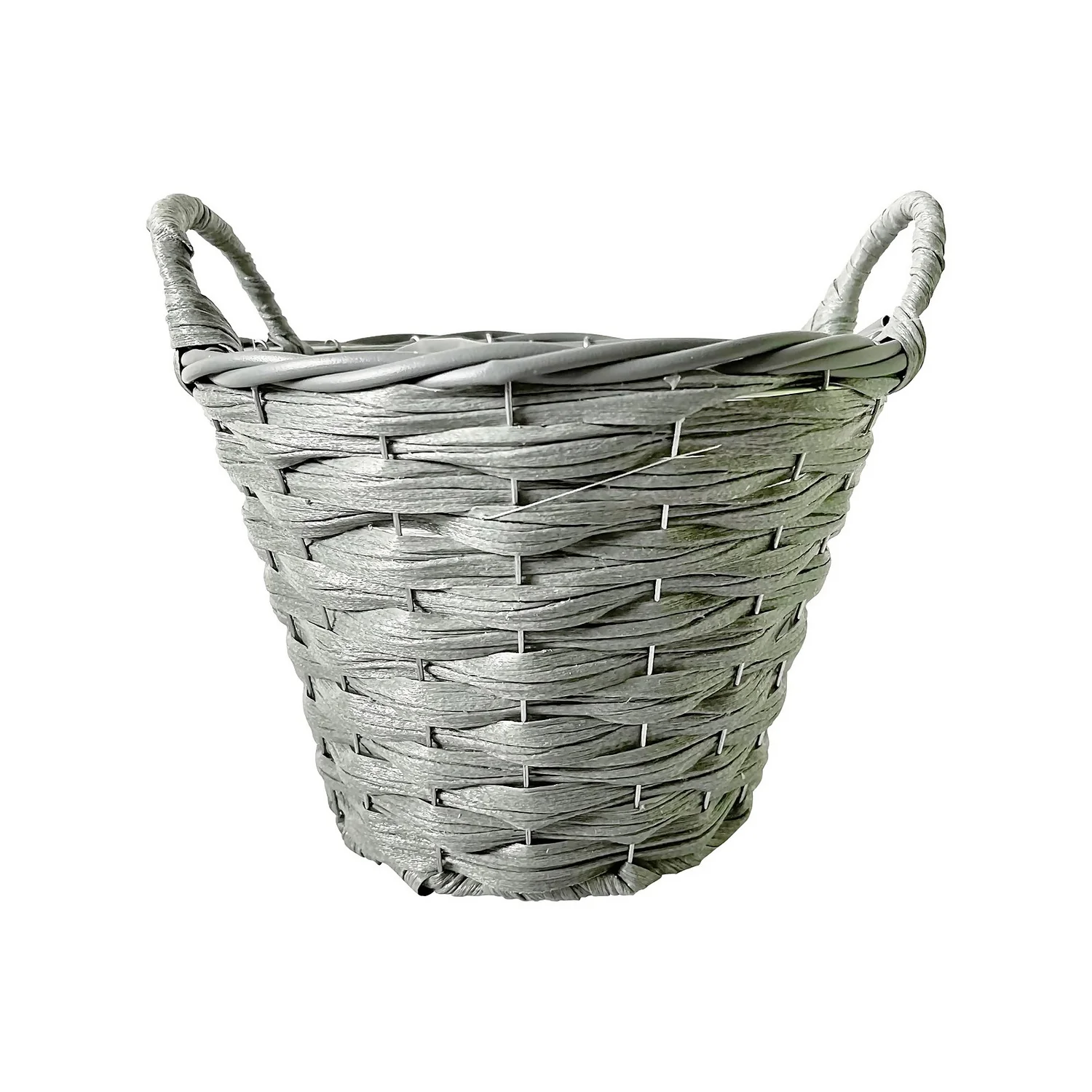Faux Rattan Round Garden Planter 25cm