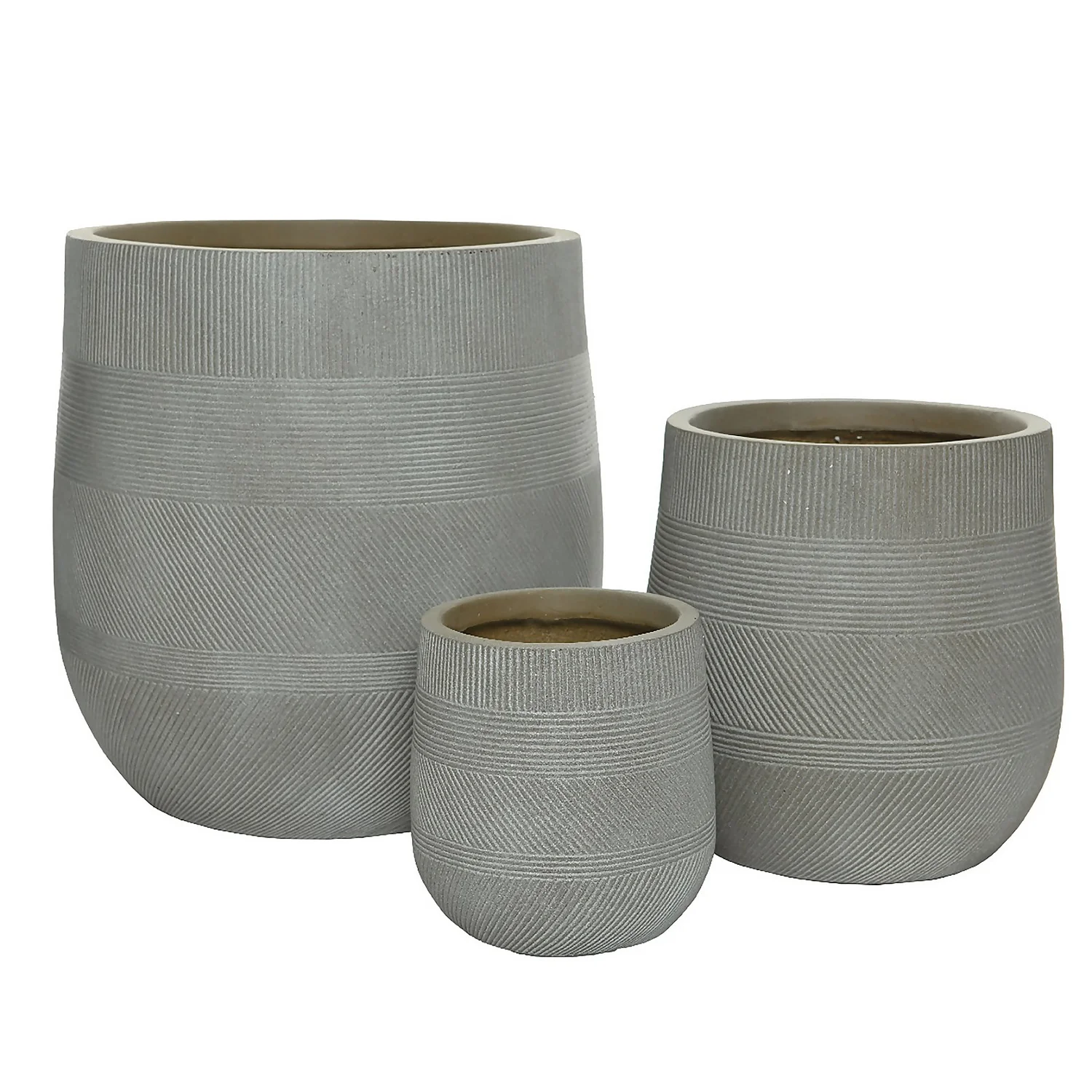 Liam Round Stripe Planter - Large - Image 4