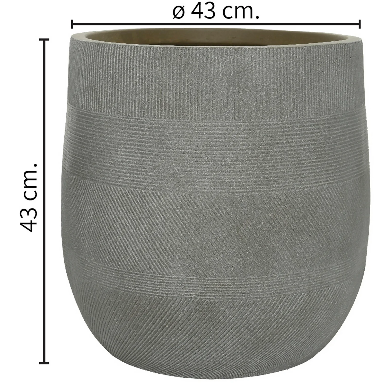 Liam Round Stripe Planter - Large - Image 5