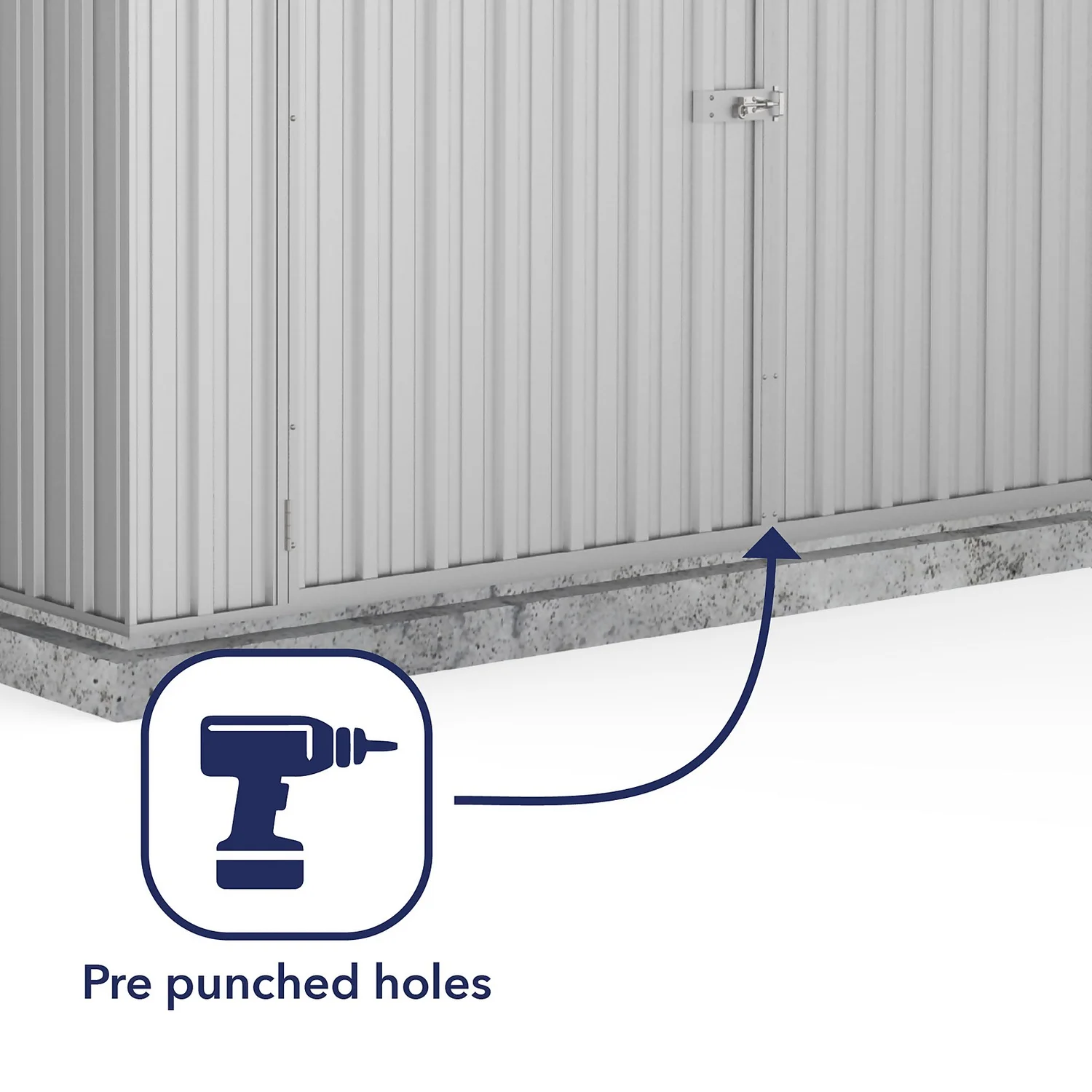 Absco 10 X 20ft Utility Workshop Apex Metal Shed - Zinc - Image 6