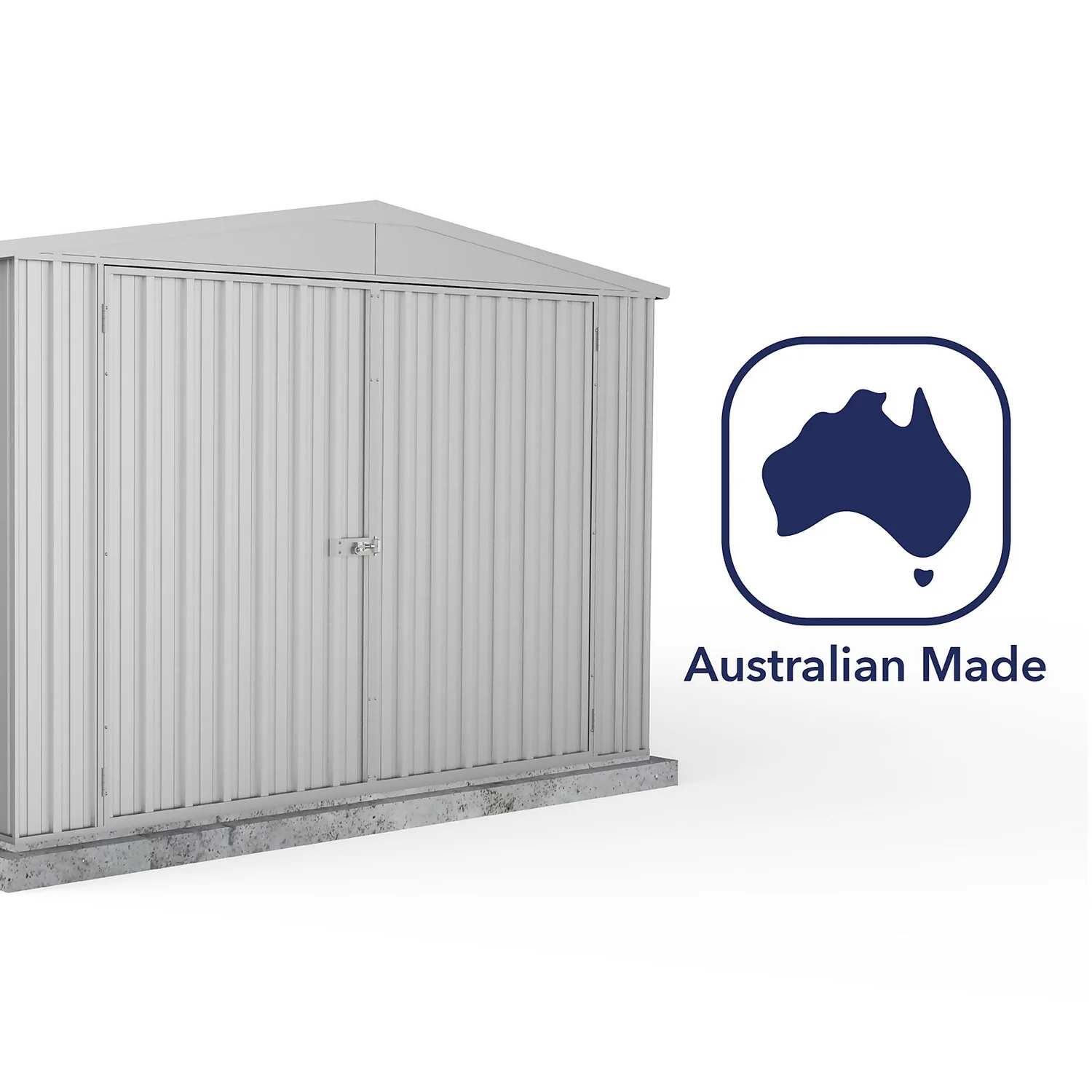 Absco 10 X 20ft Utility Workshop Apex Metal Shed - Zinc - Image 8