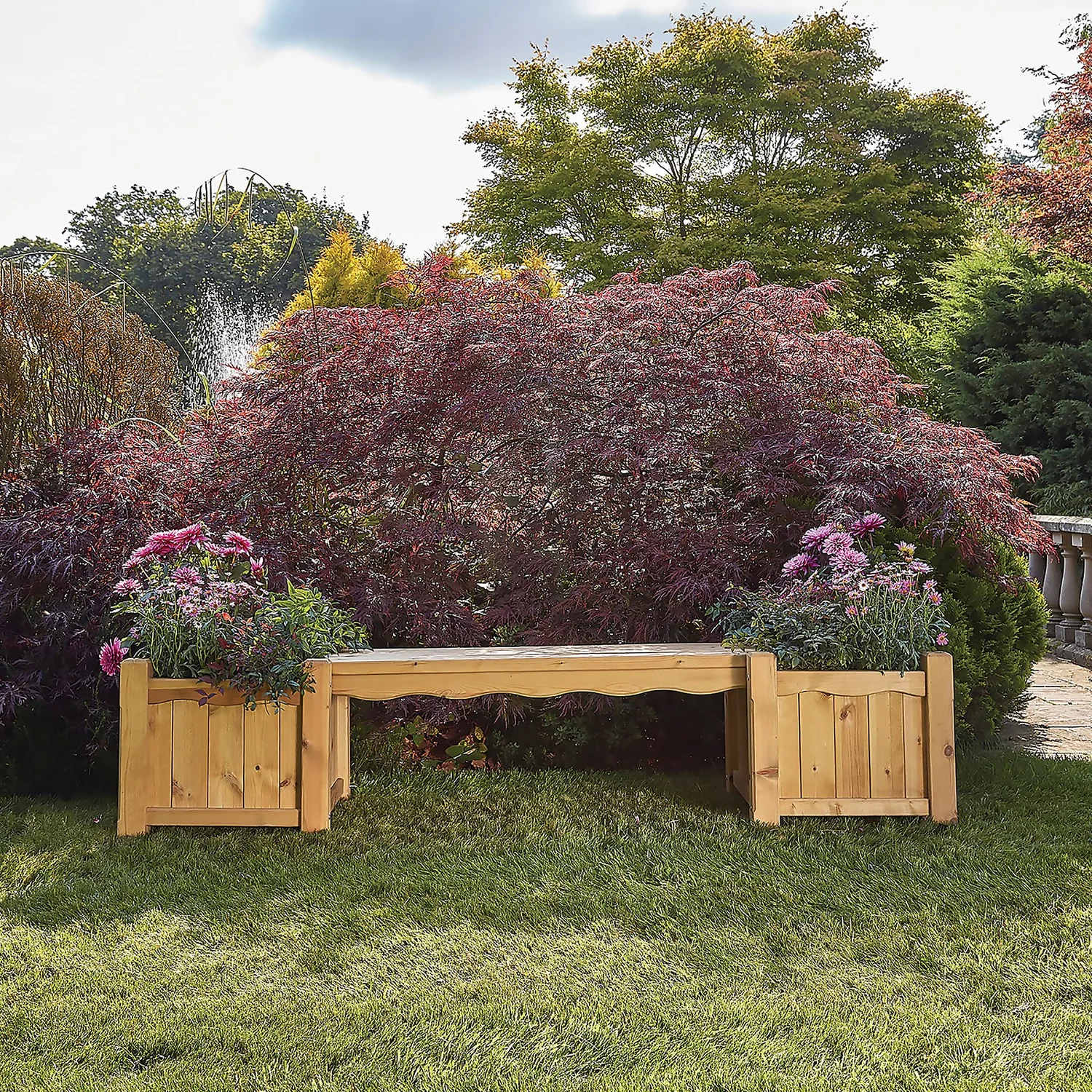 Anchor Fast FSC RHS Bench With Planters - Image 4