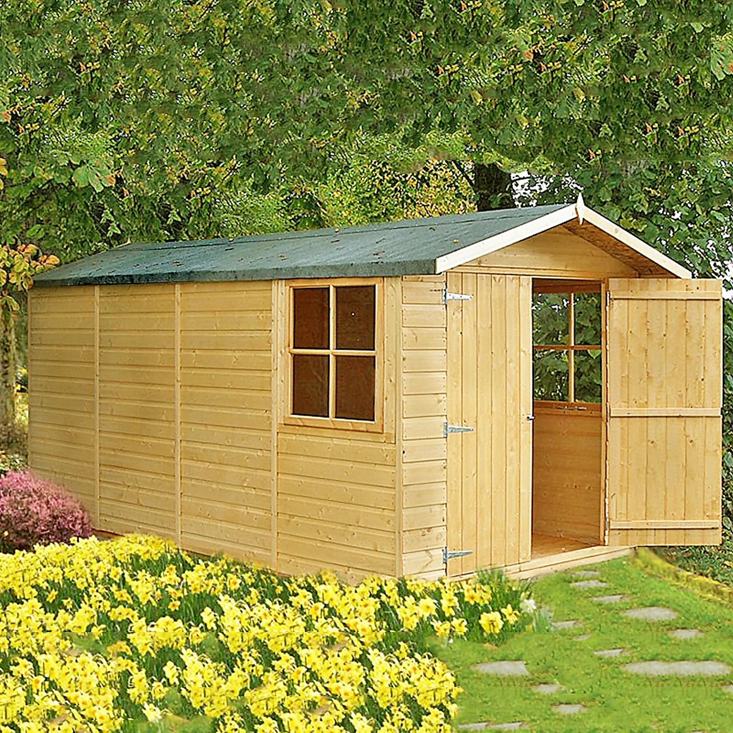 Shire 7 X 13ft Jersey Double Door Garden Shed - Including Installation - Image 4
