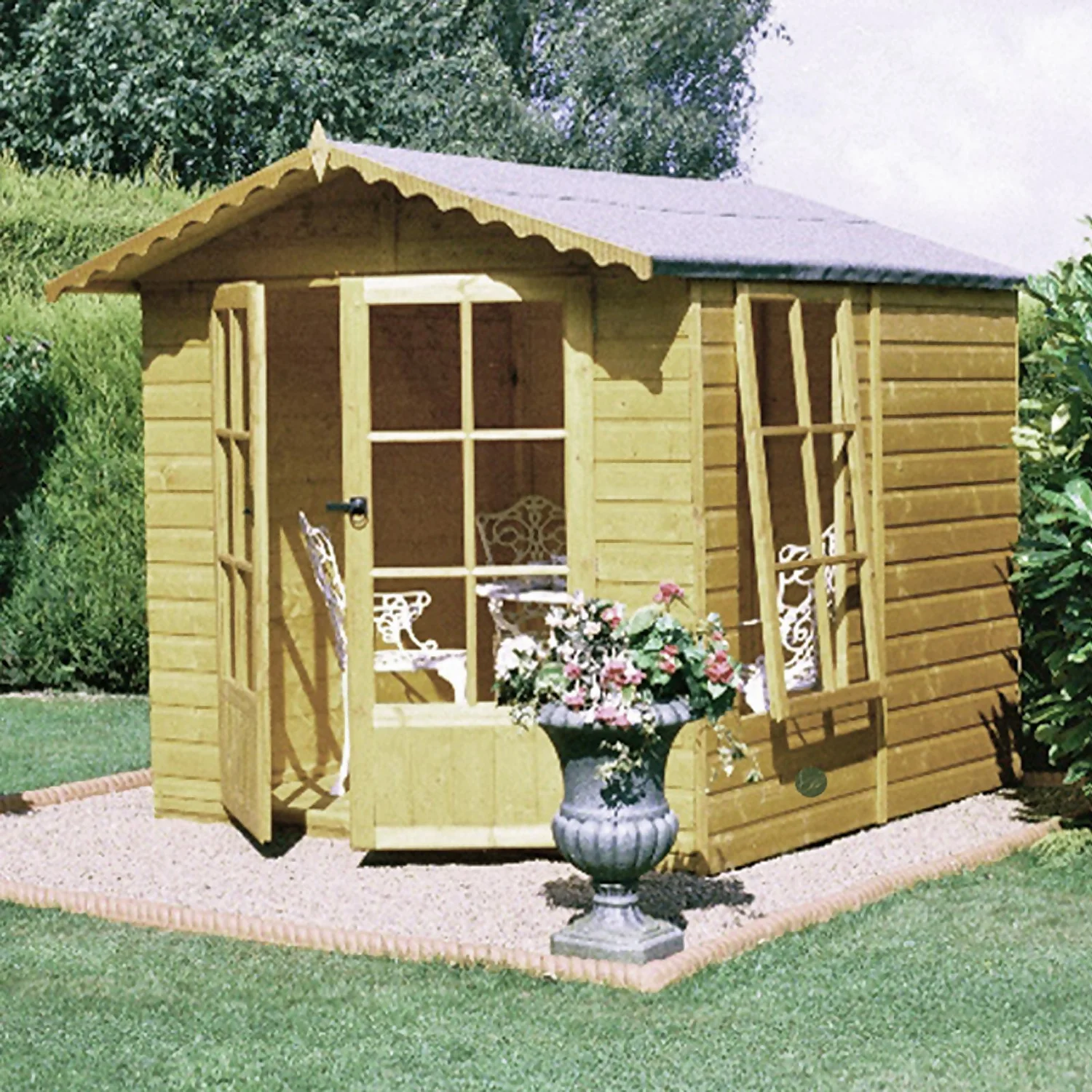 Shire 7 X 7ft Buckingham Double Door Summerhouse - Image 4