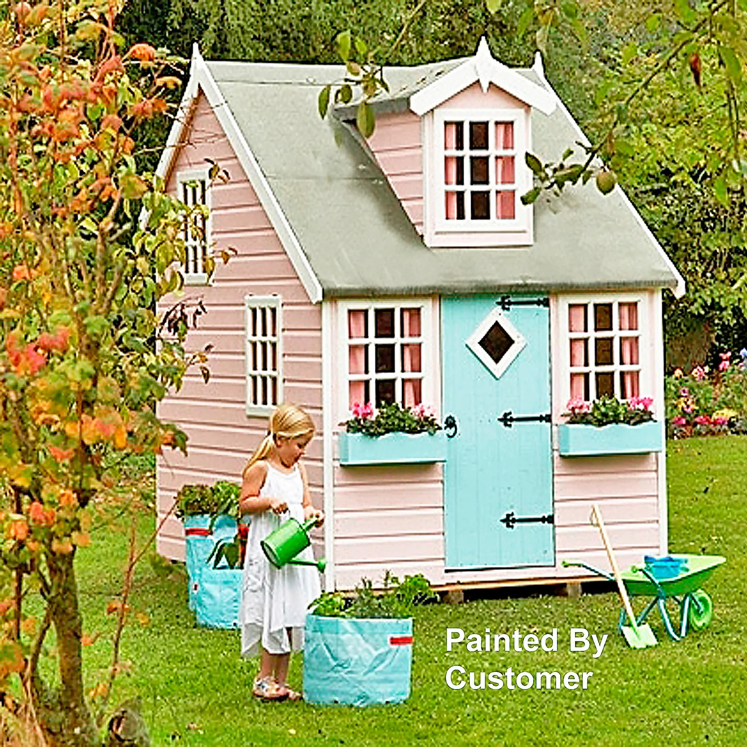 Shire 5 X 7ft Cottage Kids Wooden Playhouse - Including Installation - Image 4